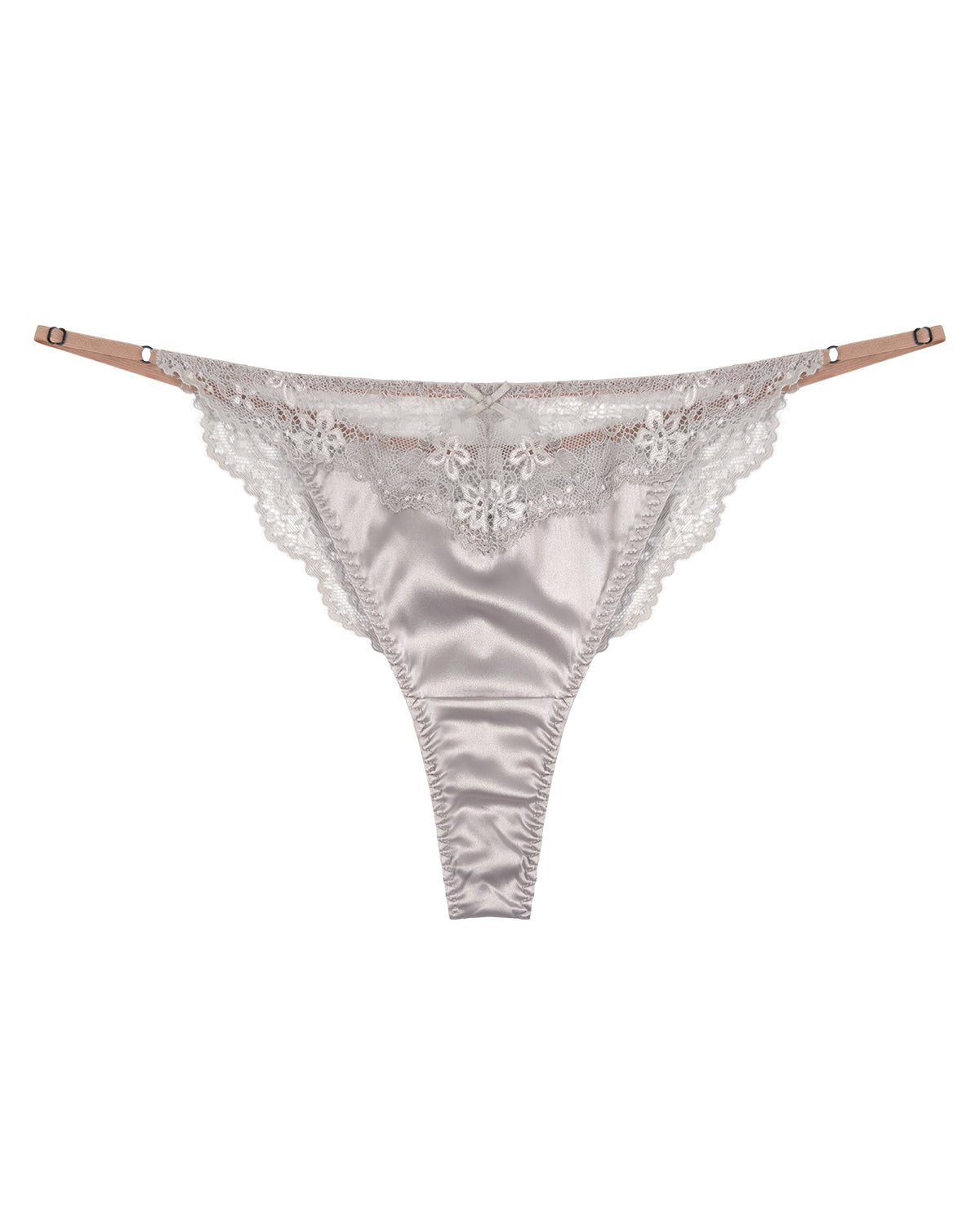 FEELITS TH03 Silk G-String Panties – 100% Mulberry Silk, Adjustable Side Ties - FEELITS