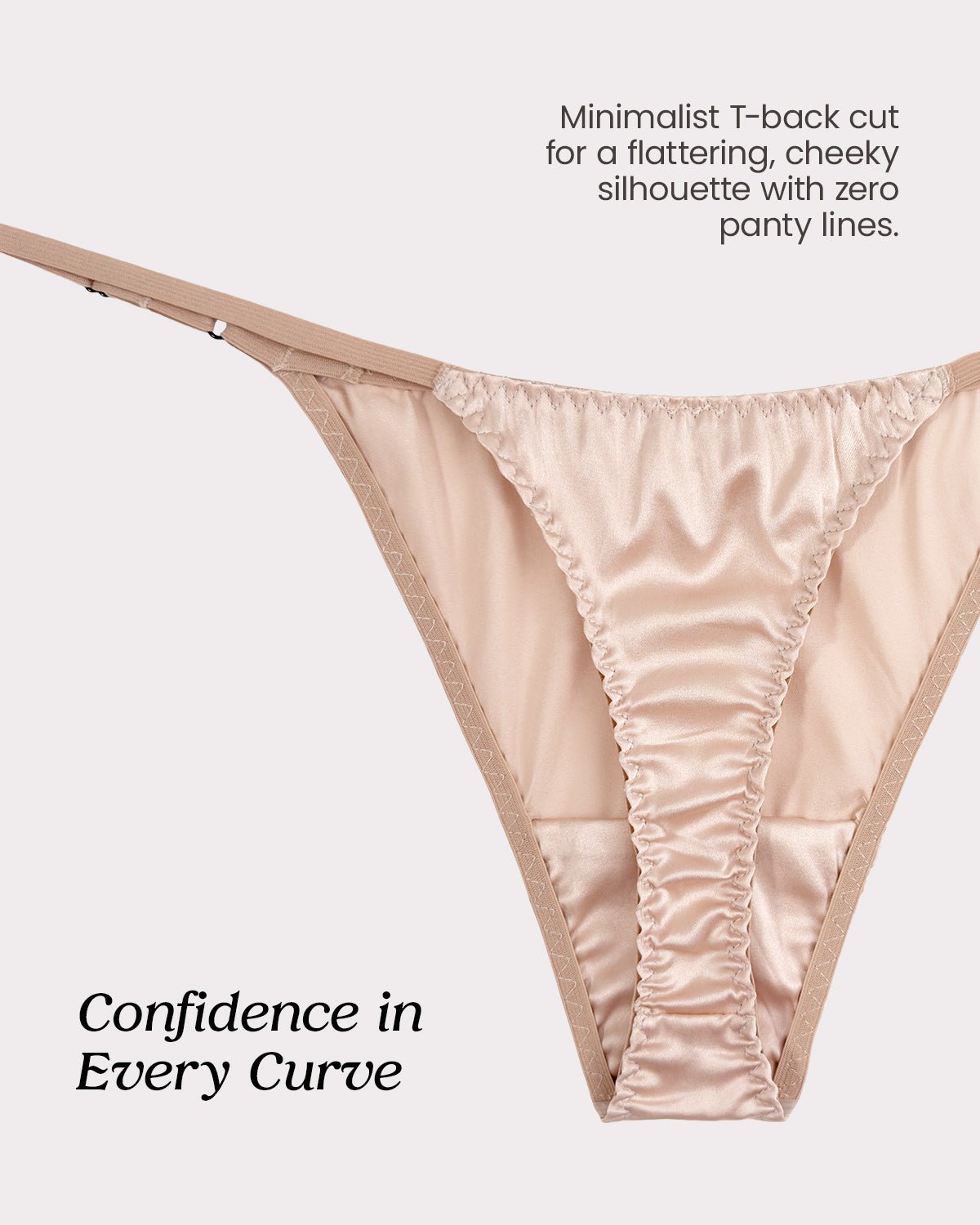 FEELITS TH01 Silk V-Front G-String Panties – 100% Mulberry Silk, Adjustable Ties - FEELITS