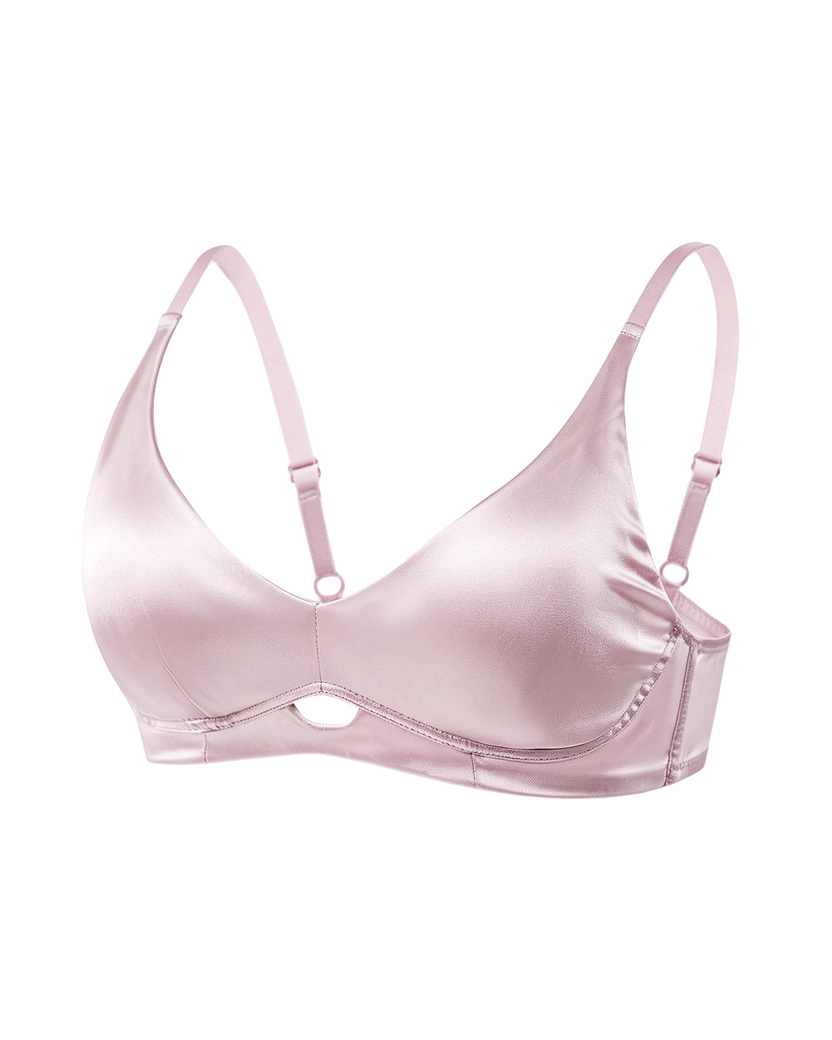 BRA13 22 momme silk bralette with lace trim and wire-free support | FEELITS