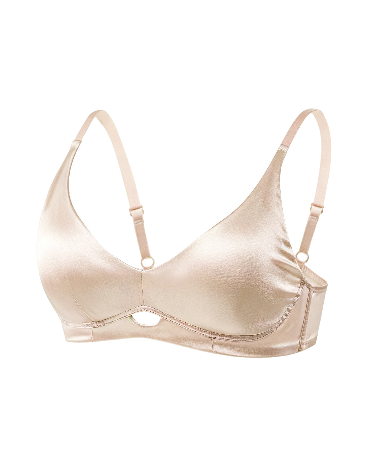 BRA13 mulberry silk bralette with breathable lace detail | FEELITS