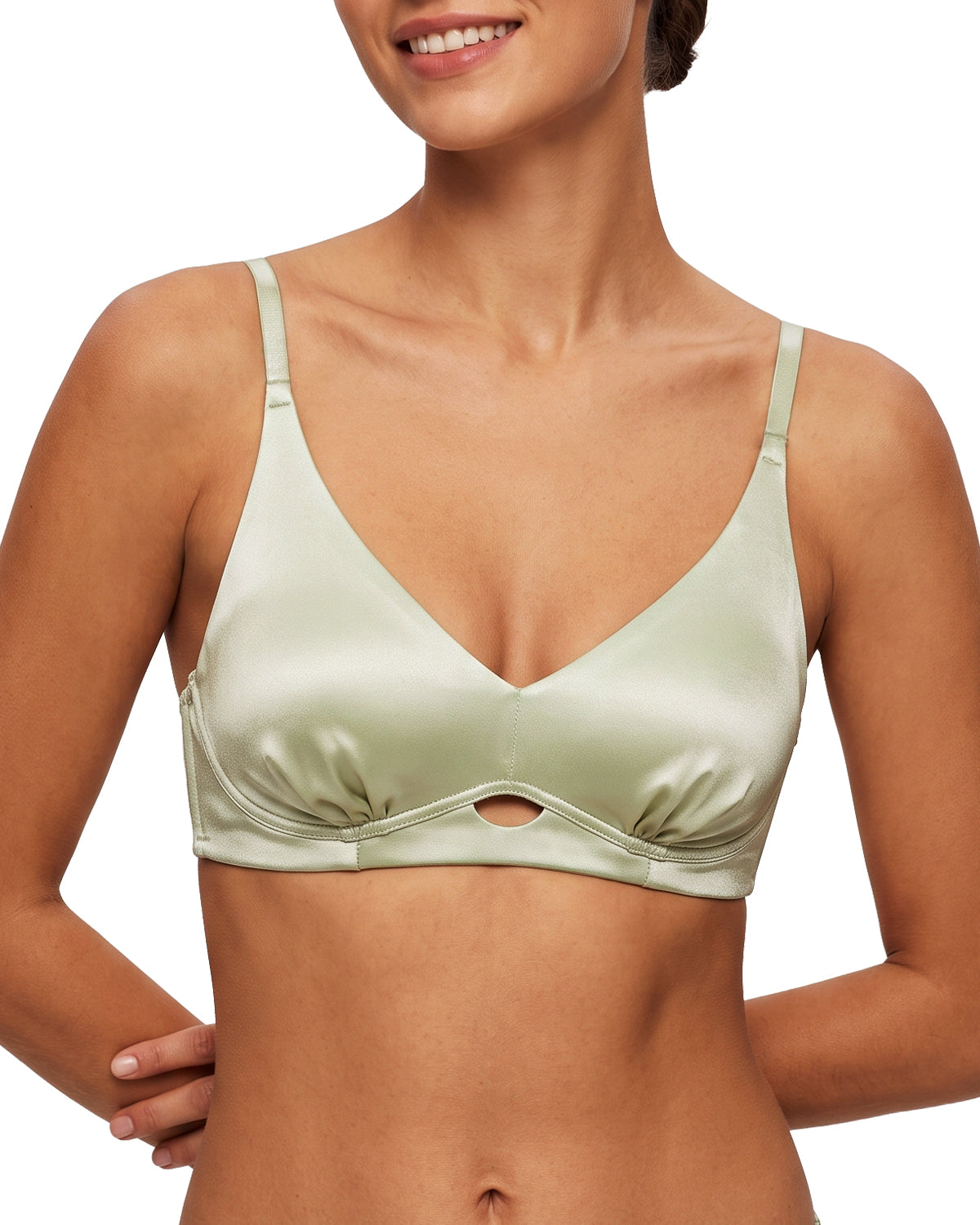 BRA13 mulberry silk lace push-up bralette in a soft cup fit | FEELITS