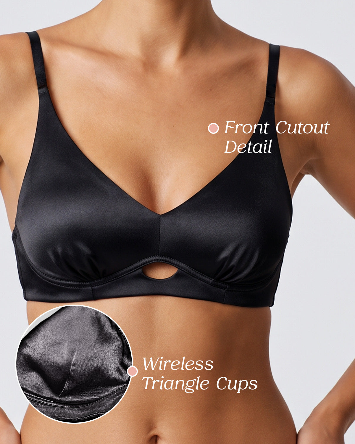 BRA13 22 momme silk lace bralette comfort detail | FEELITS