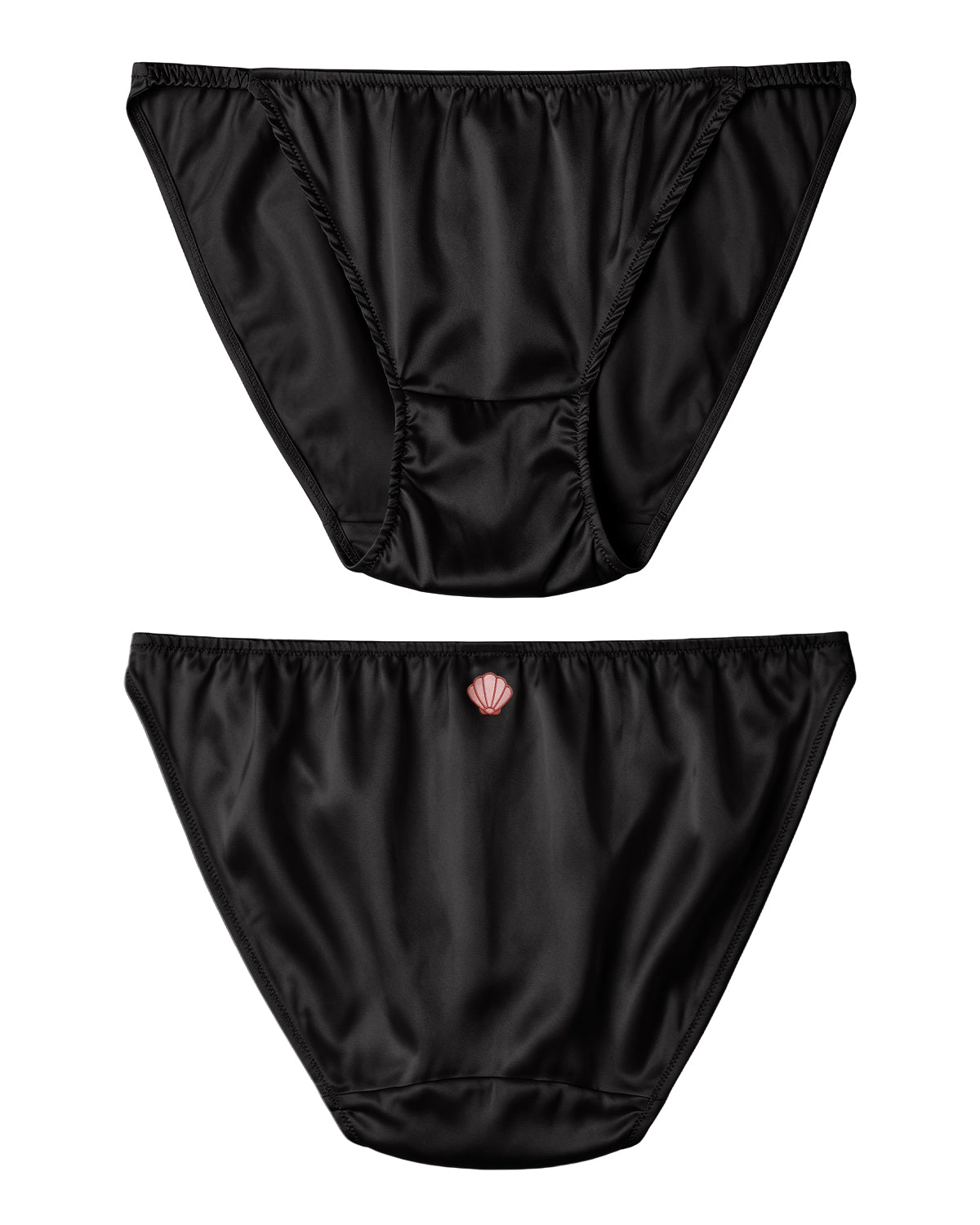 FEELITS KN06 Embroidered Silk String Bikini Panties – 100% Mulberry Silk, Ocean-Inspired Motifs