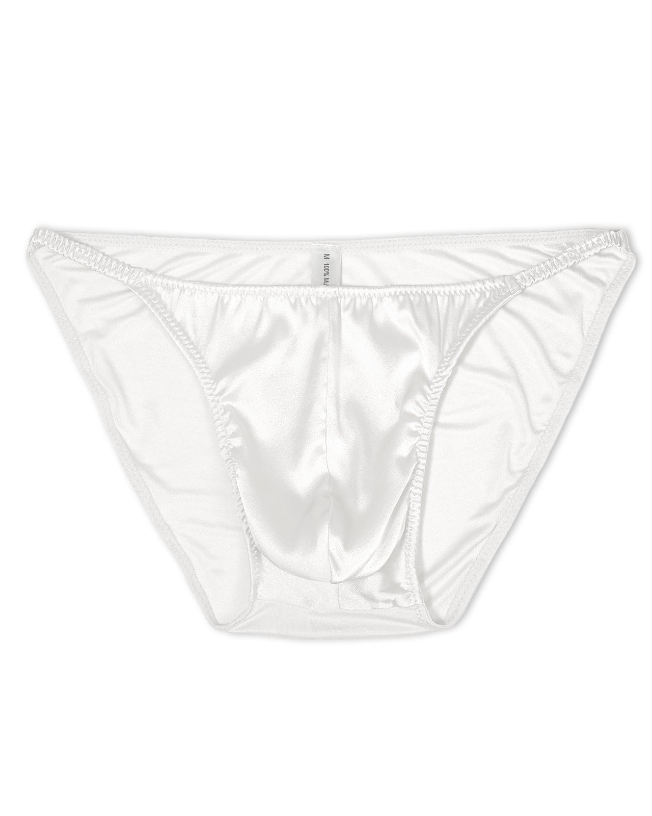FEELITS KNM06 Men's Mulberry Silk String Briefs - Low-Rise, Double-Layer Pouch