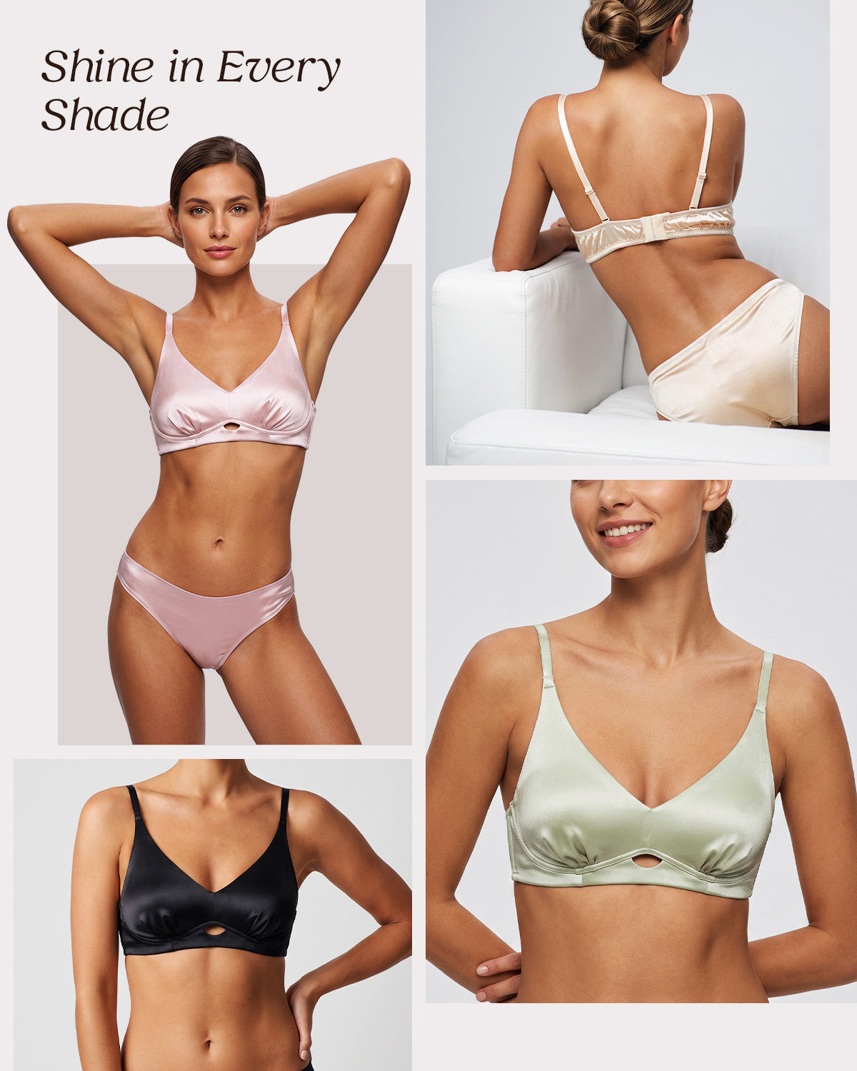 BRA13 silk bralette measuring guide for size selection | FEELITS