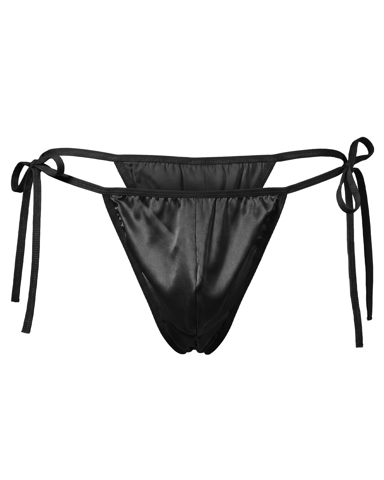 FEELITS THM04 Men's Side-Tie Mulberry Silk Thong - Adjustable Fit, Double-Layer Pouch