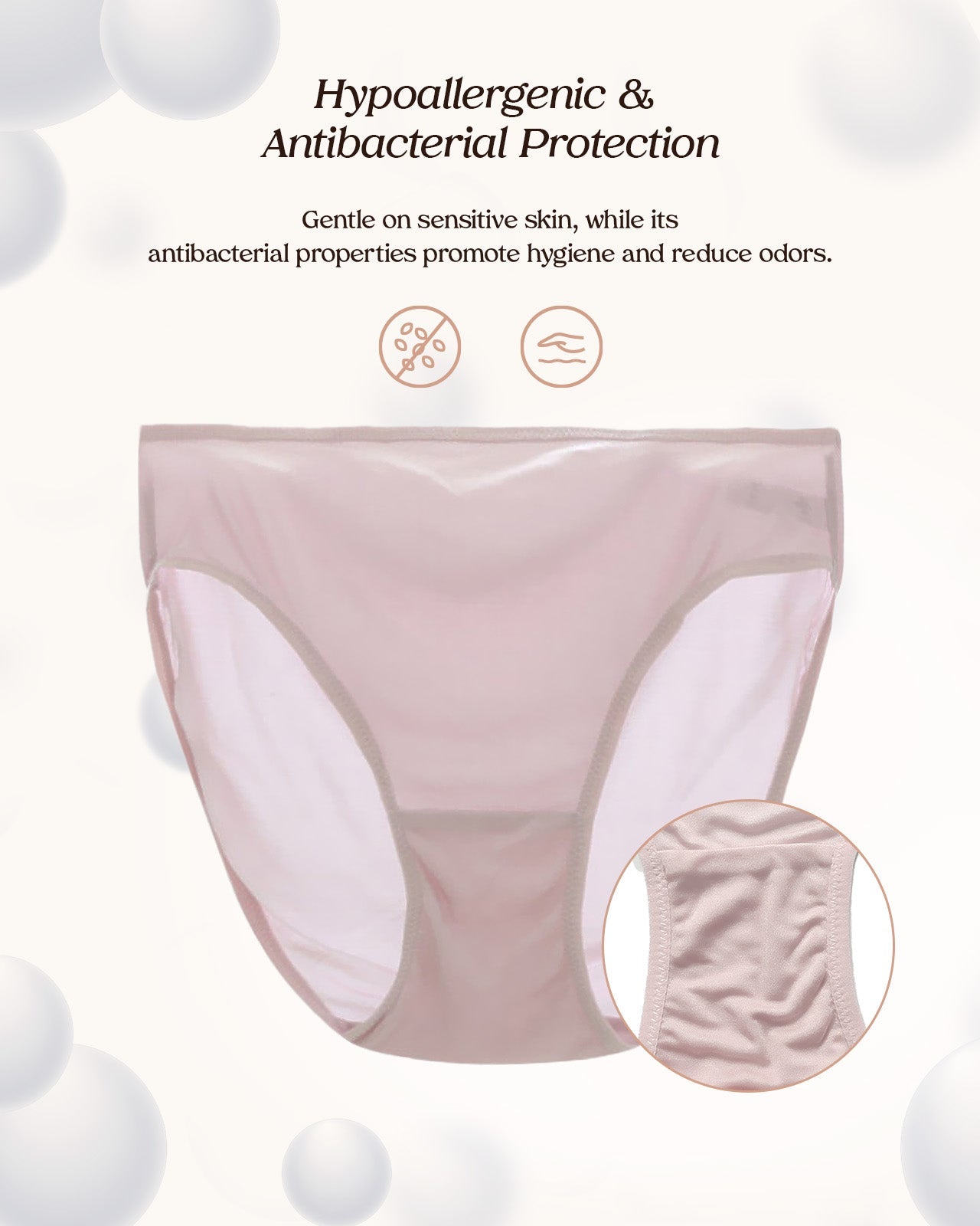 FEELITS KN01 6A Mulberry Silk Bikini Panties – Extreme Comfort & Breathable Daily Wear - FEELITS