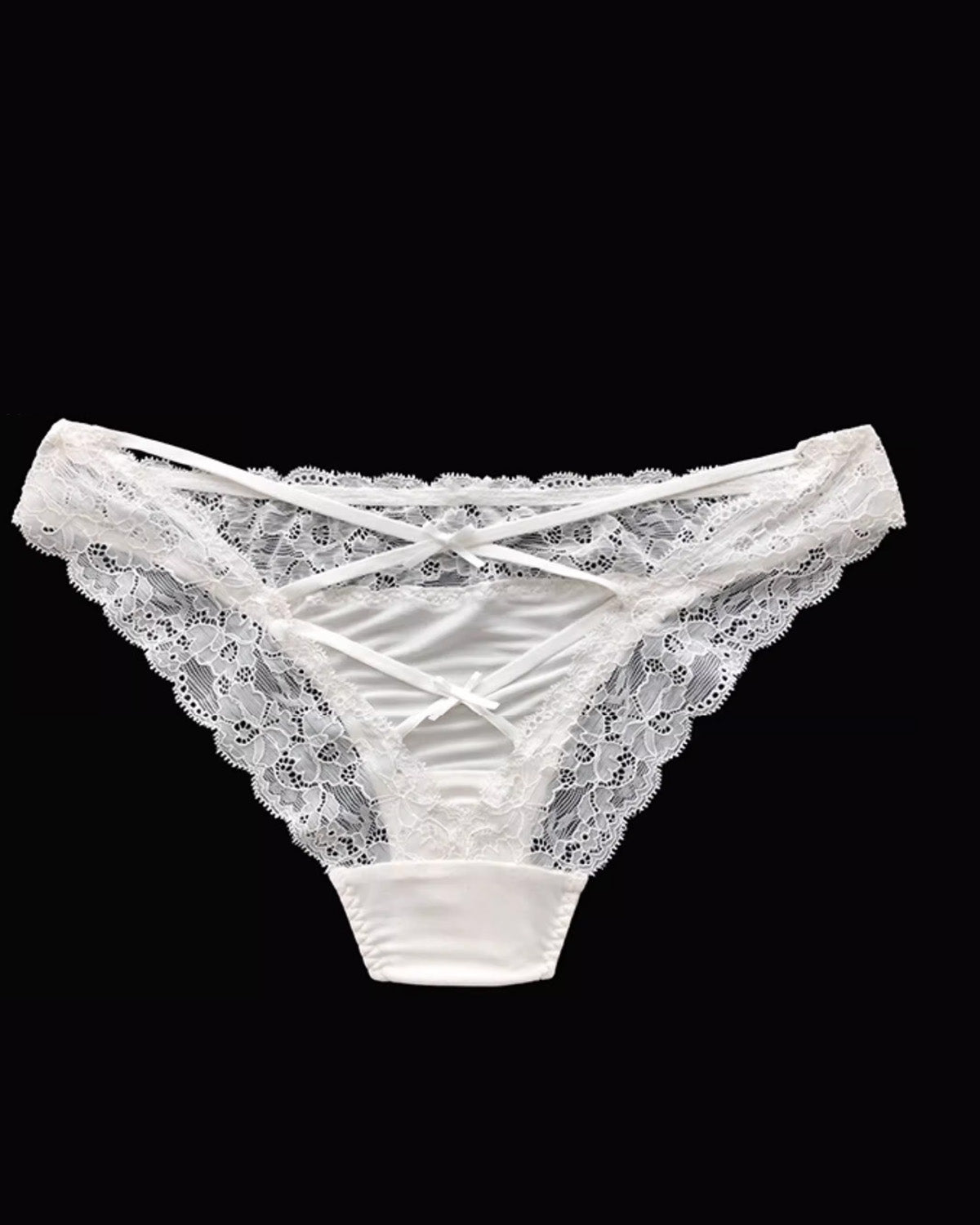FEELITS SPA44 Mulberry Silk Lace Bikini Panties – Low-Rise, Sheer & Seamless Brief Fit - FEELITS