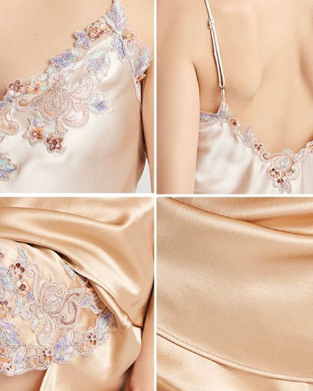FEELITS PA02 Mulberry Silk Bridal Collection – Cami Set, Slip Dress & Robe