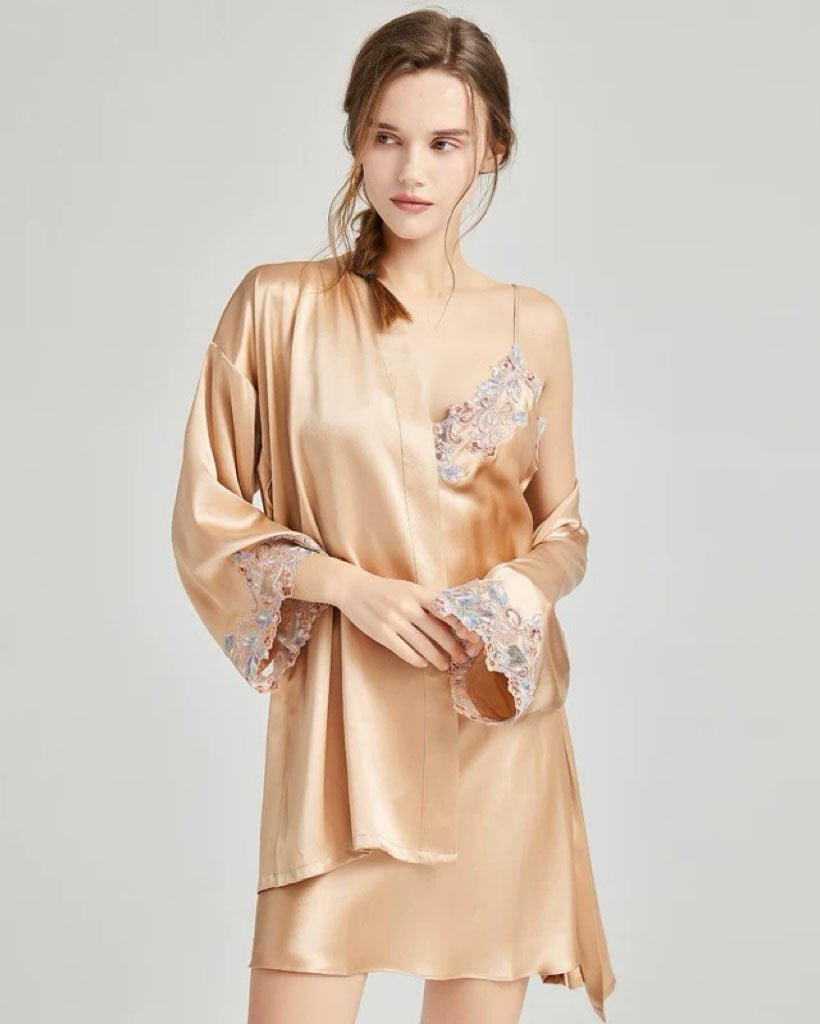 FEELITS PA02 Mulberry Silk Bridal Collection – Cami Set, Slip Dress & Robe