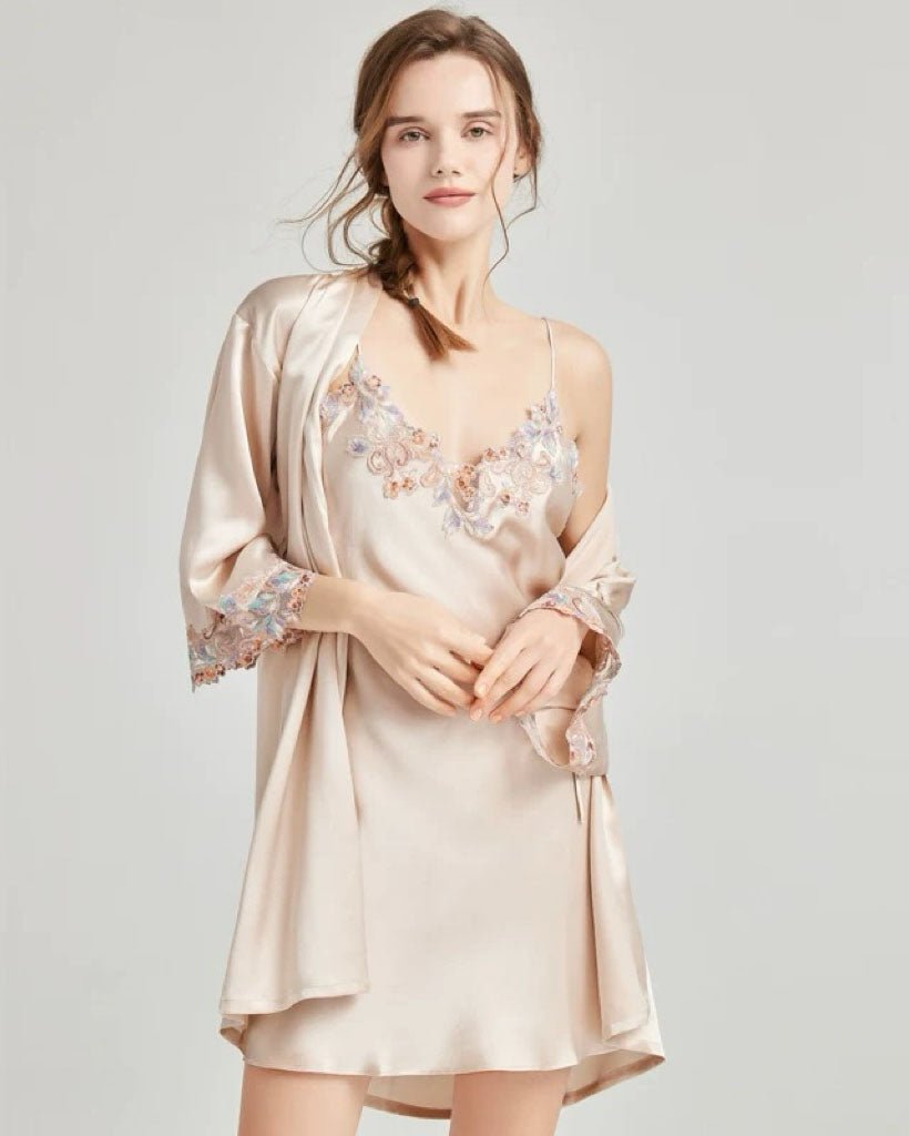 FEELITS PA02 Mulberry Silk Bridal Collection – Cami Set, Slip Dress & Robe