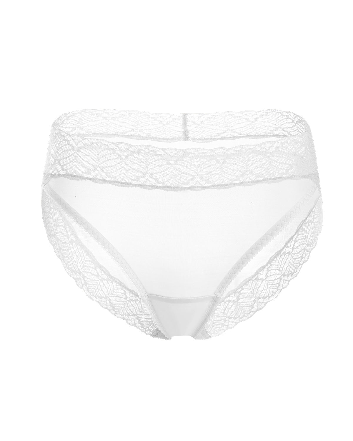 FEELITS KN19 High-Rise Silk Lace Bikini Briefs – 100% 6A Mulberry Silk, Breathable & Quick-Dry - FEELITS