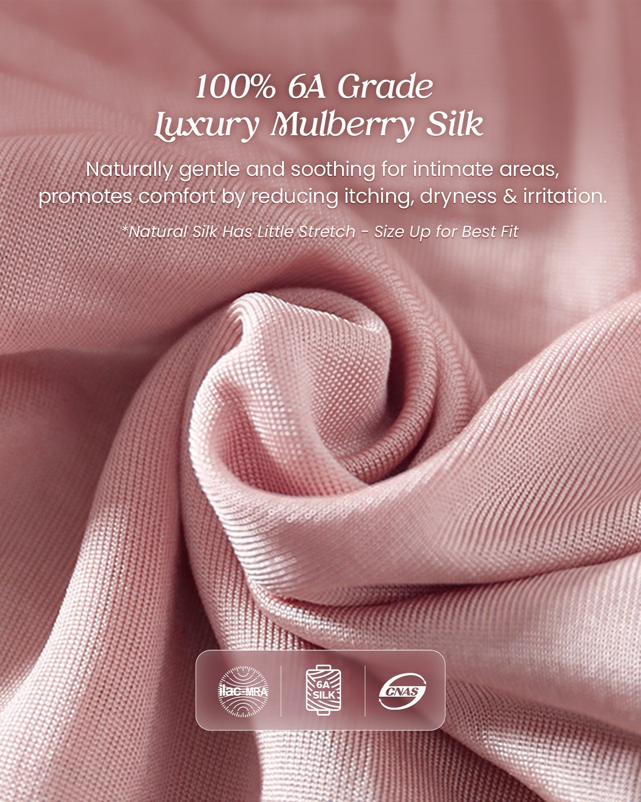 FEELITS KN20 High-Waisted Silk Lace Briefs – 100% 6A Mulberry Silk, Ultra Soft & Breathable - FEELITS