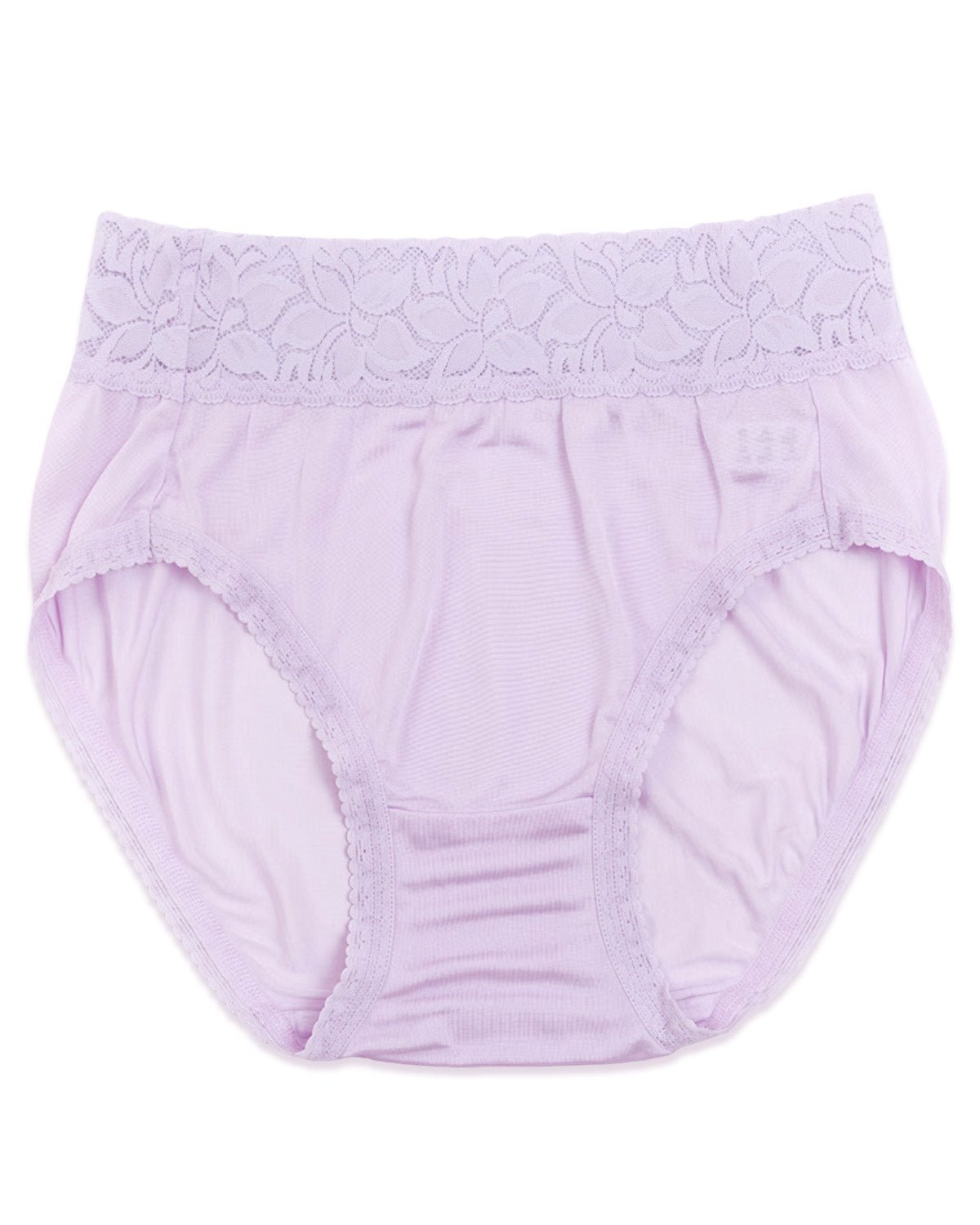 FEELITS KN20 High-Waisted Silk Lace Briefs – 100% 6A Mulberry Silk, Ultra Soft & Breathable - FEELITS