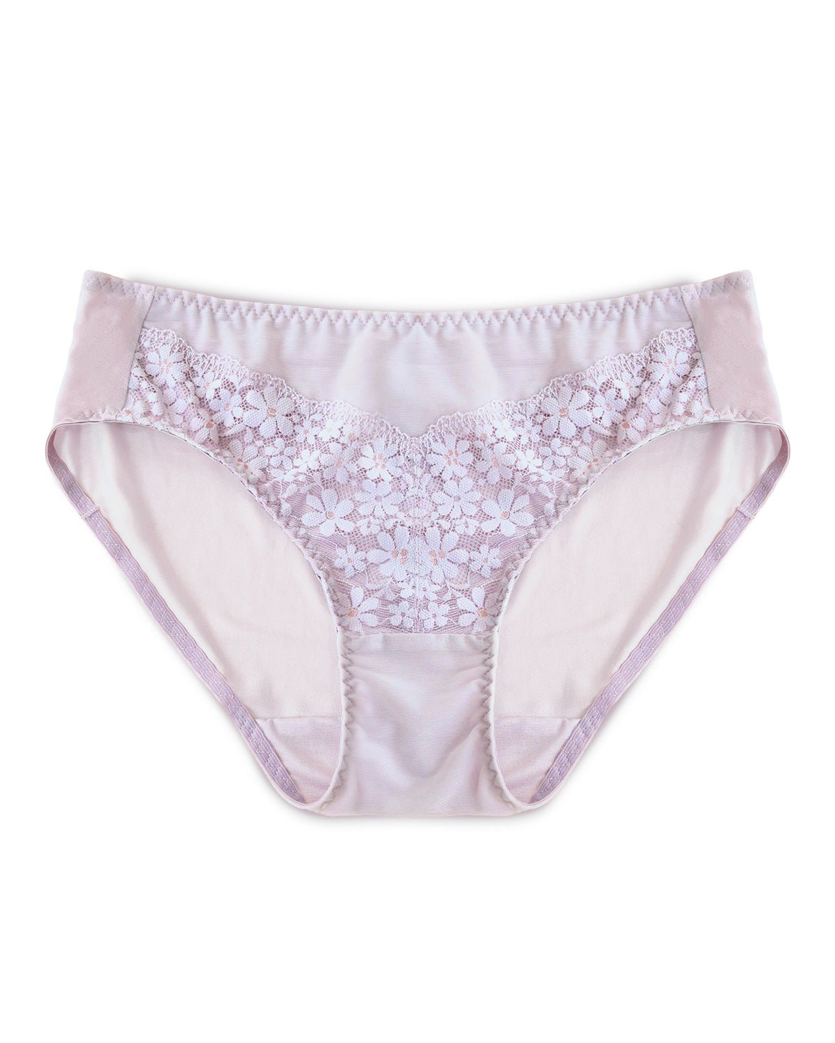 FEELITS KN22 Mulberry Silk Floral Lace Bikini Panties – Ultra-Breathable Hipster Underwear for Women - FEELITS