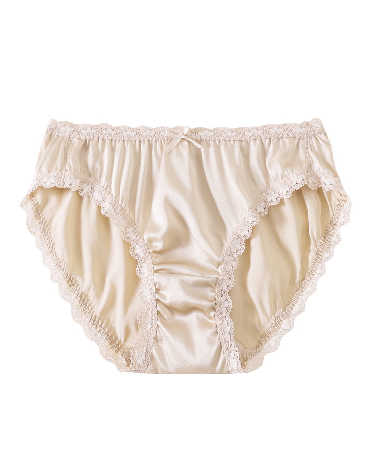FEELITS KN18 Mid-Rise Bikini Silk Panties – 100% 6A Mulberry Silk, Satin Finish & Breathable - FEELITS