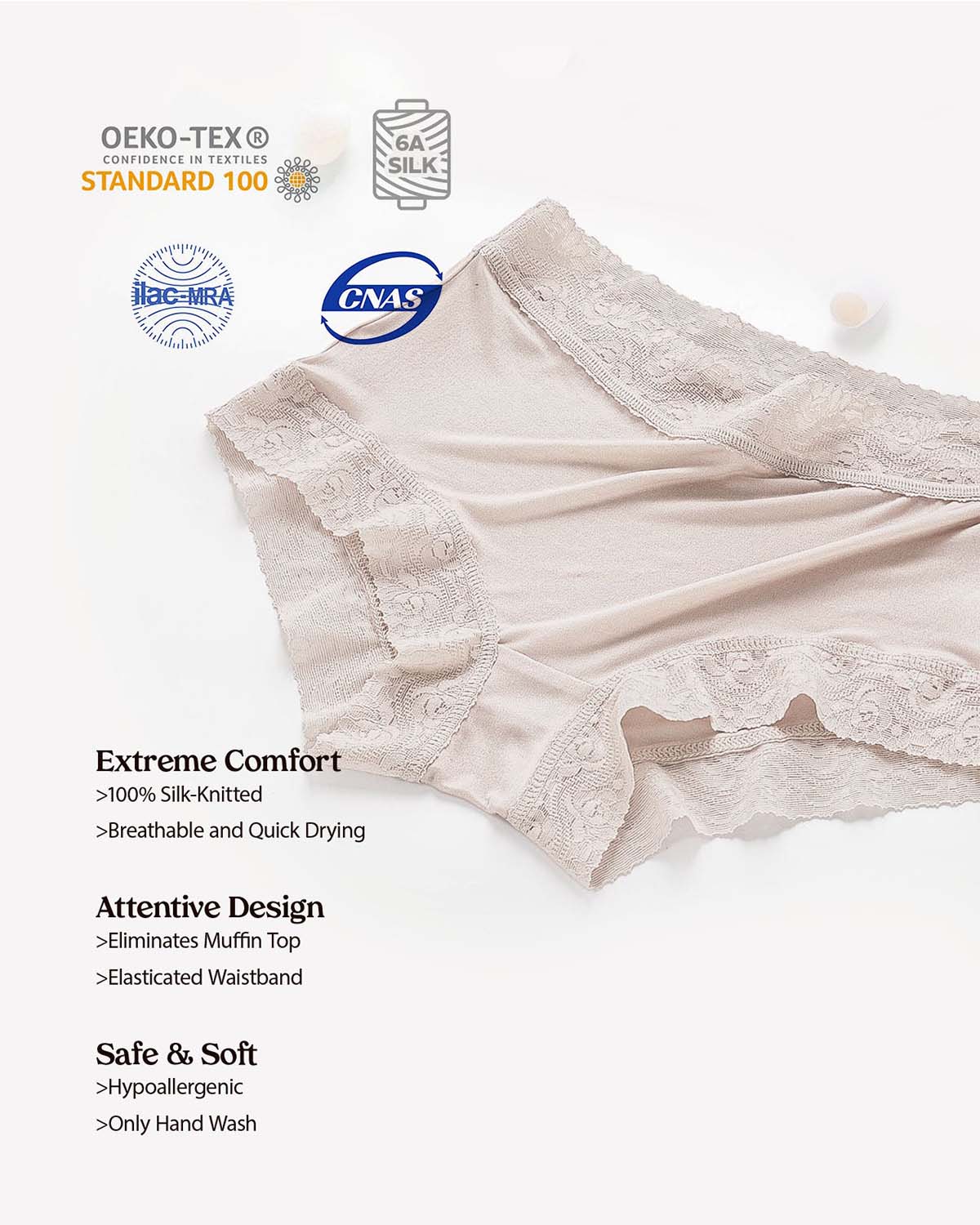 FEELITS KN04 Mid-Waist Knitted Silk Hipster Panties – Everyday Comfort & Smooth Fit - FEELITS