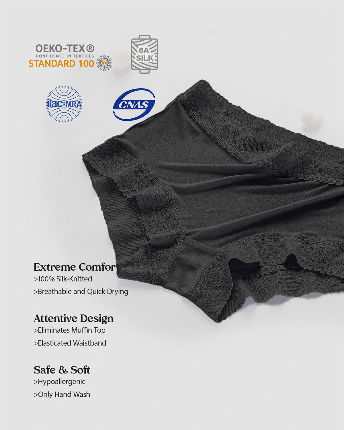 FEELITS KN04 Mid-Waist Knitted Silk Hipster Panties – Everyday Comfort & Smooth Fit - FEELITS
