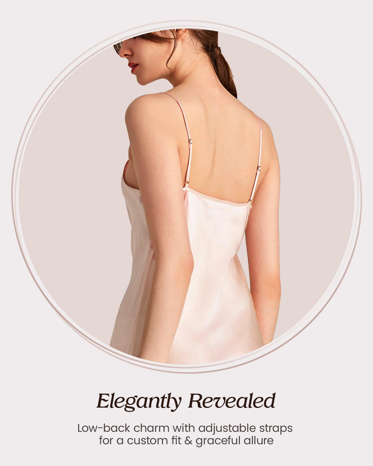 FEELITS NG01 Silk Nightgown – 100% 6A Mulberry Silk, Breathable & Skin-Friendly - FEELITS