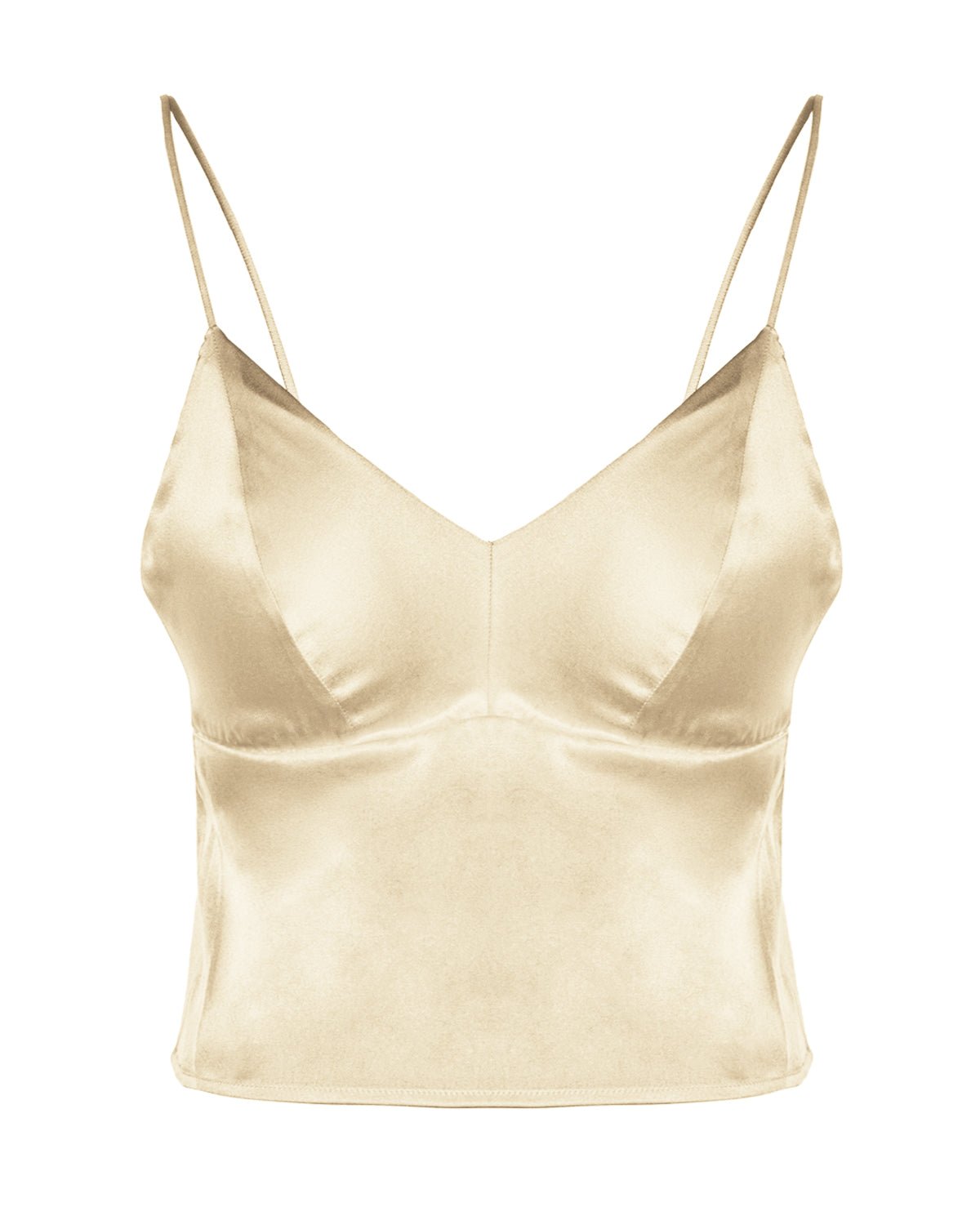 FEELITS BRA03 Silk Bralette Camisole – Wireless Mulberry Silk Satin, Soft & Breathable - FEELITS