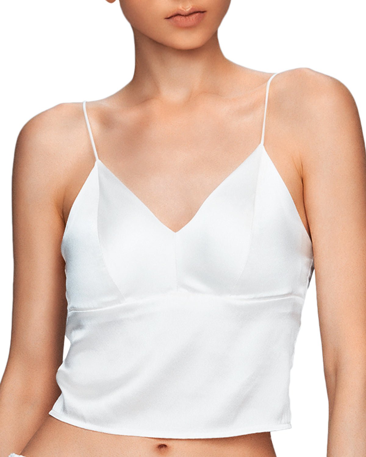 FEELITS BRA03 Silk Bralette Camisole – Wireless Mulberry Silk Satin, Soft & Breathable - FEELITS