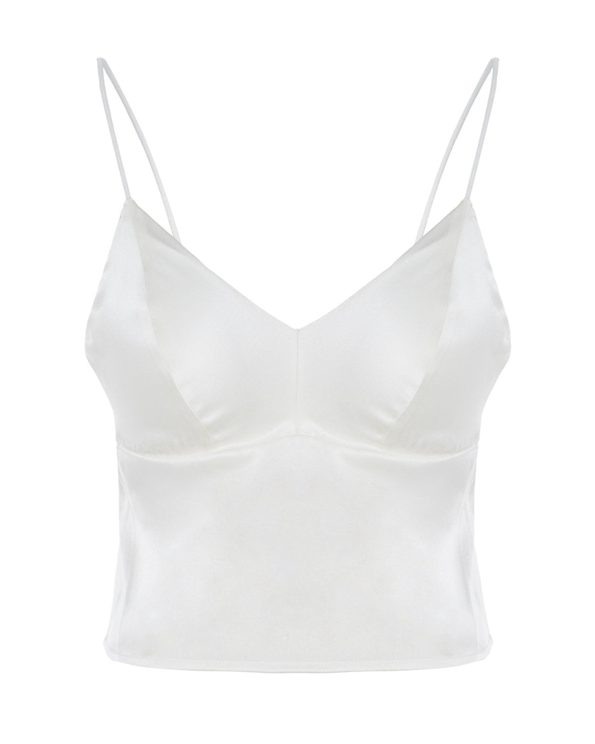 FEELITS BRA03 Silk Bralette Camisole – Wireless Mulberry Silk Satin, Soft & Breathable - FEELITS