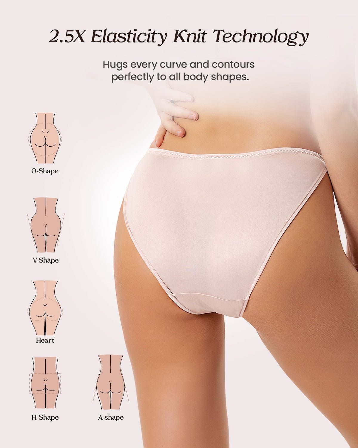 FEELITS KN06 Silk String Bikini Panties – 100% Mulberry Silk, Breathable & Ultra-Soft - FEELITS