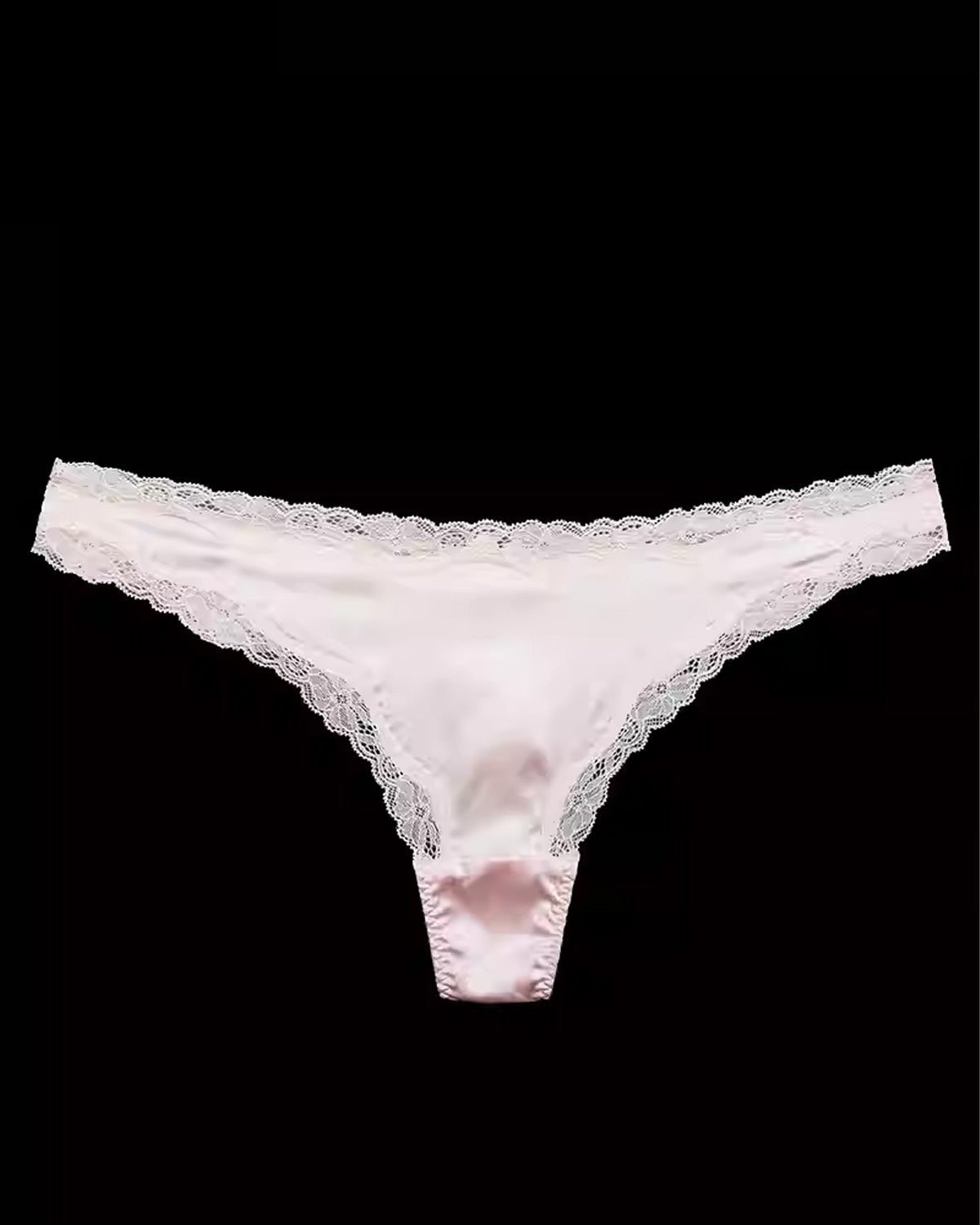 FEELITS SPA48 Low-Rise Silk Lace T-Back Thong – 93% Premium Mulberry Silk, No-Show & Breathable - FEELITS