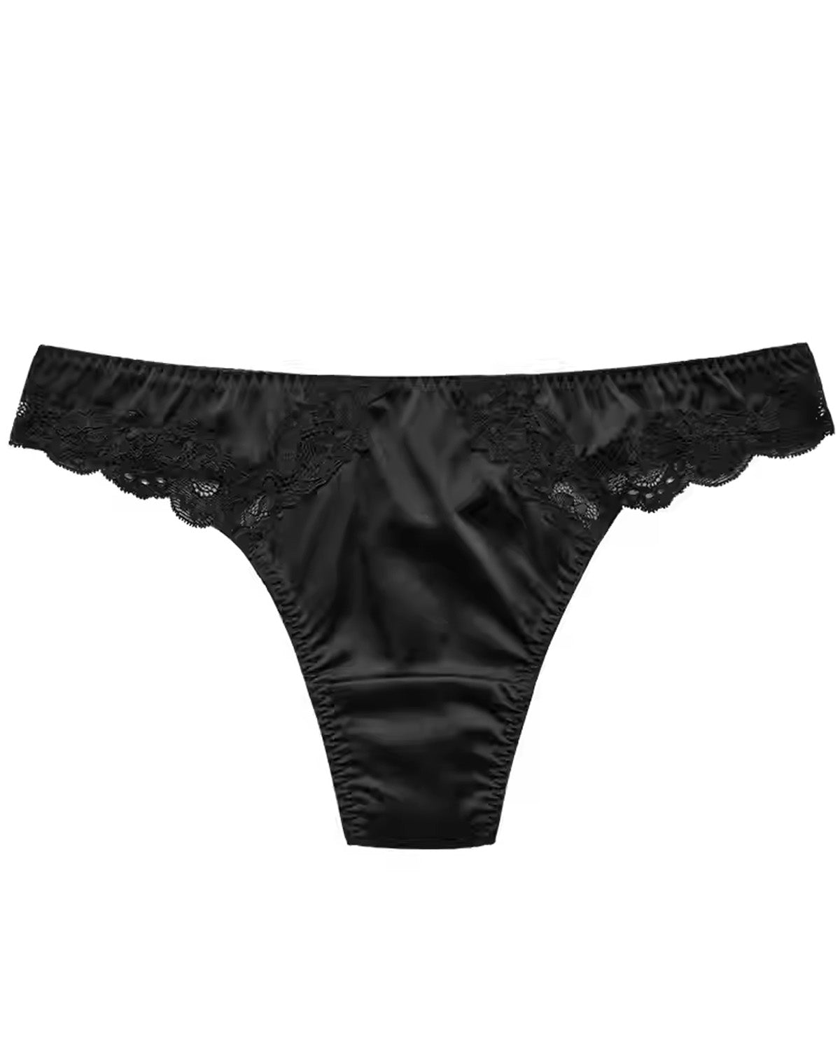 FEELITS SPA47 Mulberry Silk Lace T-Back Thong – Low-Rise, Seamless & Invisible Fit - FEELITS