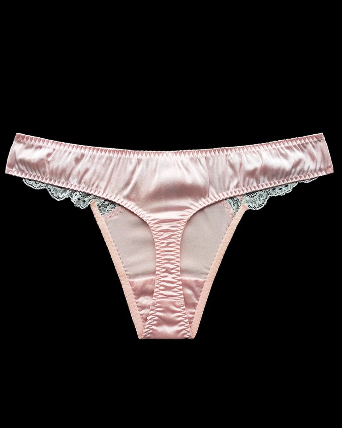 FEELITS SPA47 Mulberry Silk Lace T-Back Thong – Low-Rise, Seamless & Invisible Fit - FEELITS