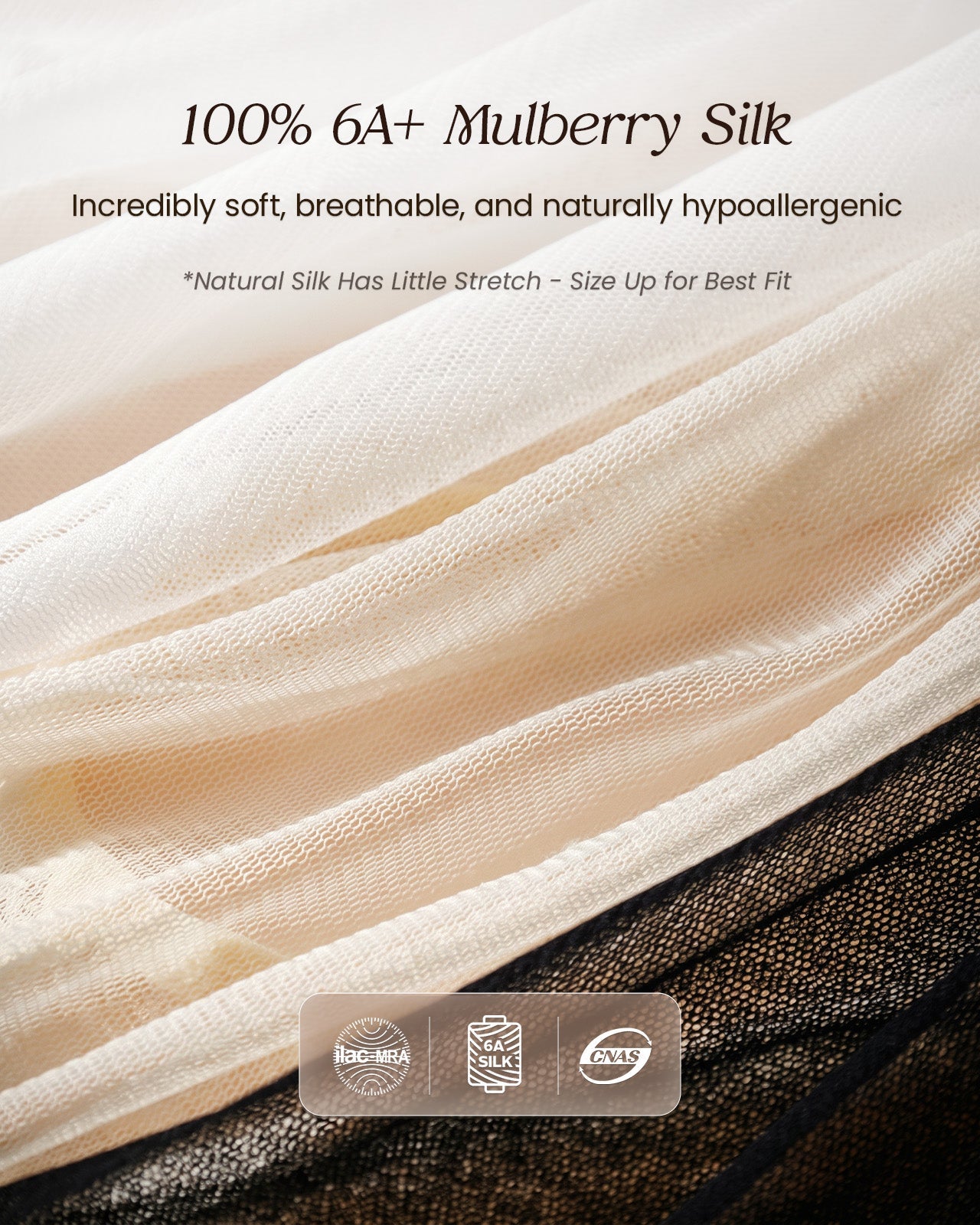 FEELITS KN29 Sheer High-Cut Silk Bikini Hipster Panties - 100% Mulberry Silk, Breathable & Ultra-Soft - FEELITS