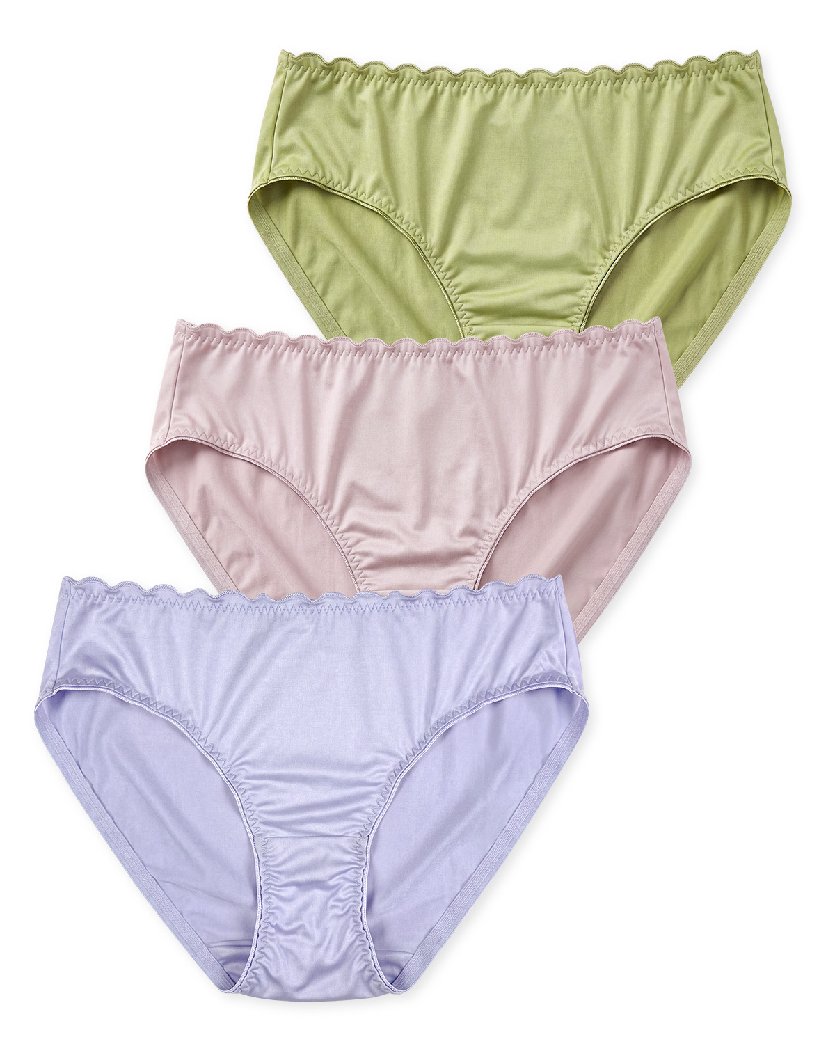 FEELITS KN39 Braguitas de seda de tiro bajo – cintura ondulada y cobertura completa