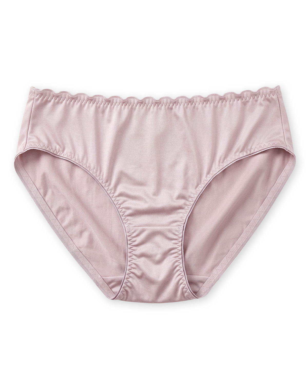 FEELITS KN39 Low-Rise Silk Brief Panties – Wave-Trim Waistband & Full Coverage
