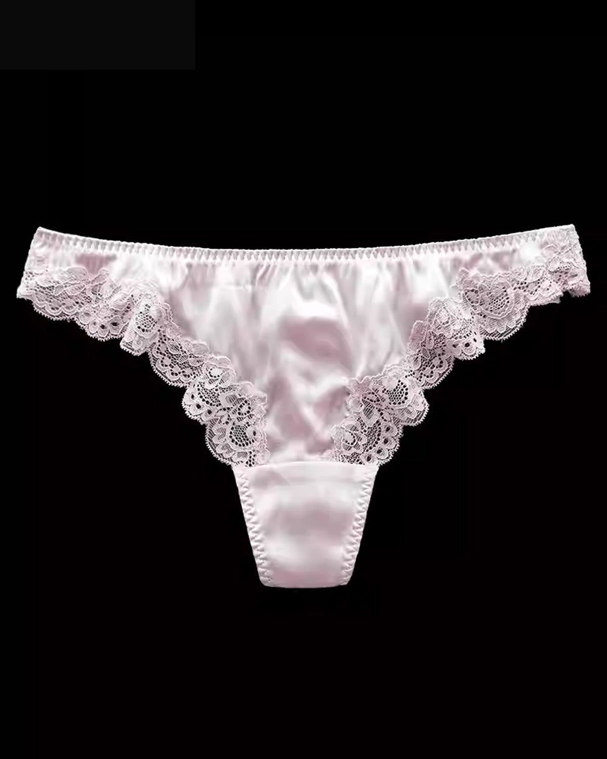 FEELITS SPA36 Low-Rise Silk Lace Thong – 93% Premium Mulberry Silk, No-Show & Breathable - FEELITS