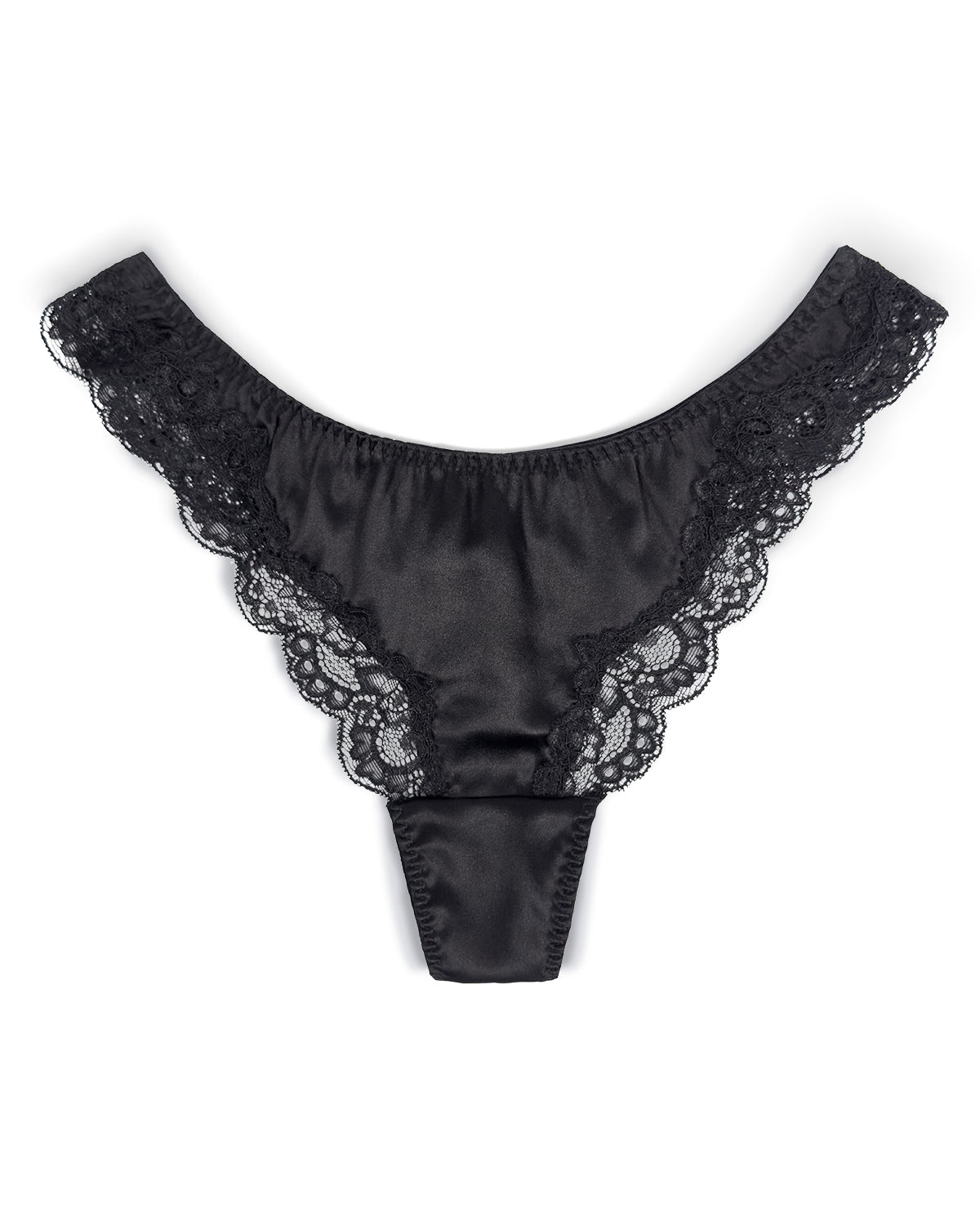 FEELITS SPA27 Seamless Low-Rise Silk T-Back Thong Panties – 6A Mulberry Silk, No-Show & Breathable - FEELITS