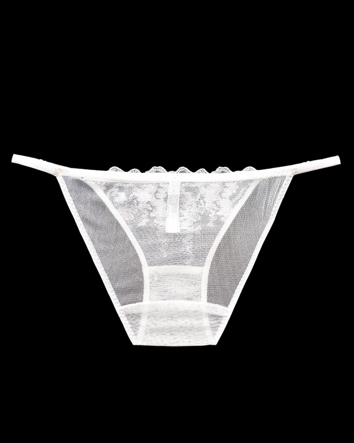 FEELITS SPA40 Mulberry Silk Lace Bikini Panties – Low-Rise & Adjustable Waist - FEELITS