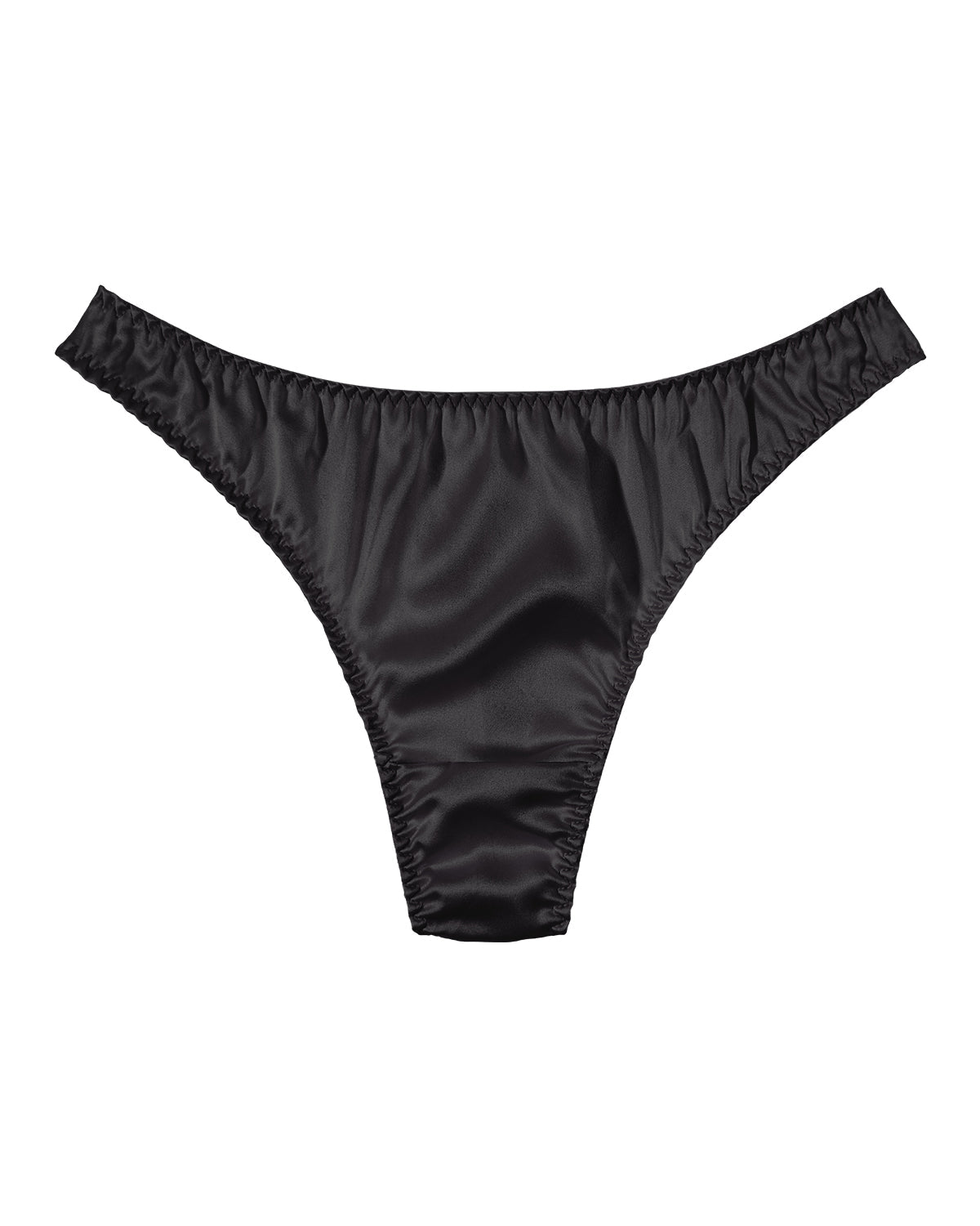FEELITS SPA34 Silk Low-Rise Basic T-Back Thong Panties – 100% Mulberry Silk, Seamless & Breathable - FEELITS