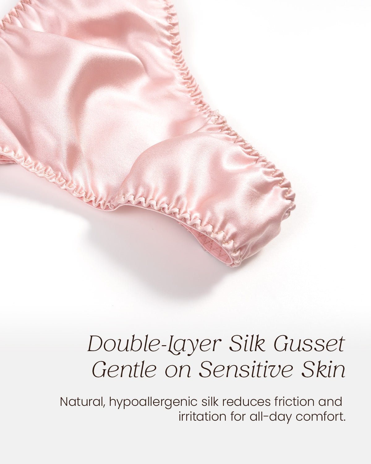 FEELITS SPA34 Silk Low-Rise Basic T-Back Thong Panties – 100% Mulberry Silk, Seamless & Breathable - FEELITS
