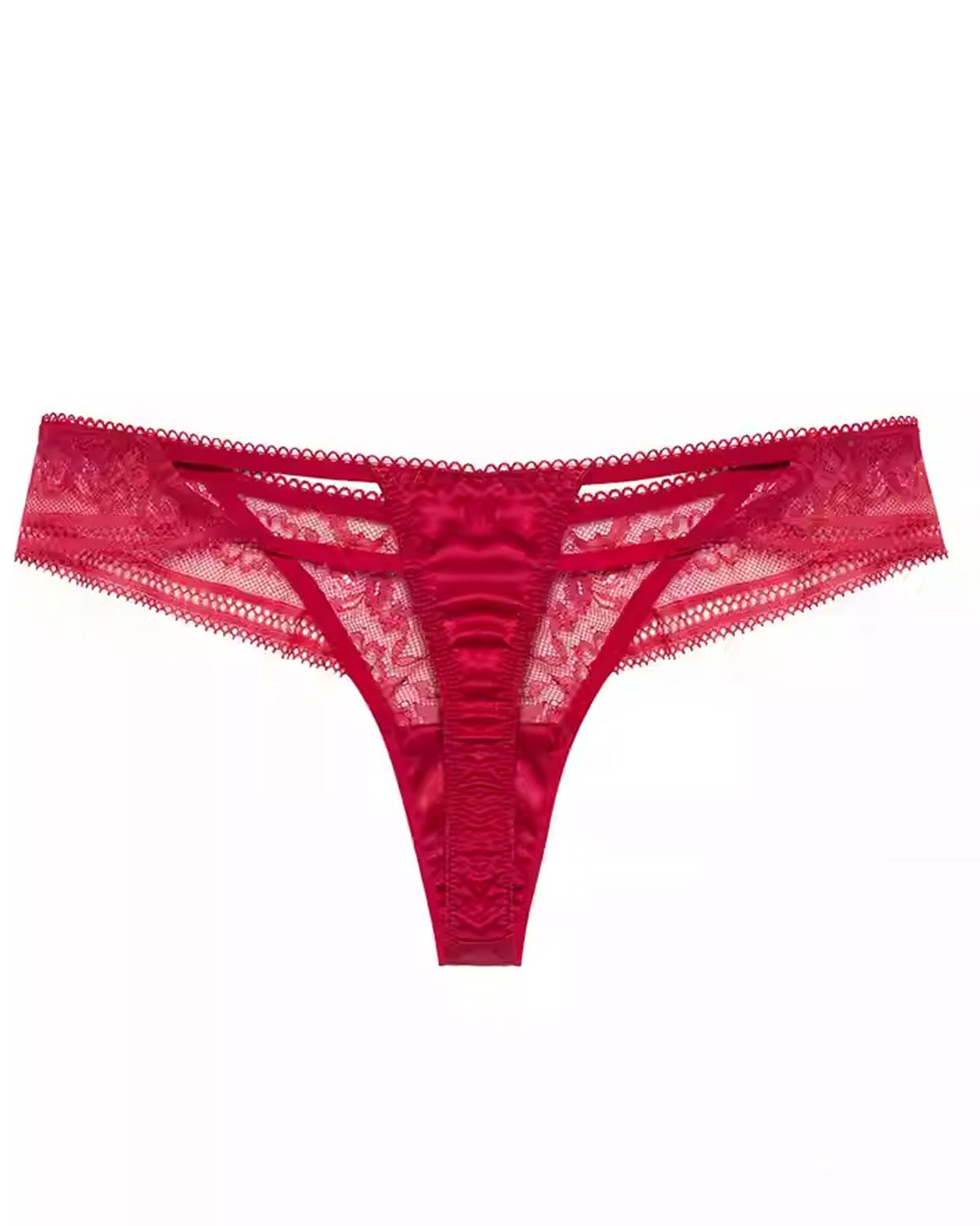 FEELITS SPA49 Mulberry Silk Lace Thong – Low-Rise, Seamless & No-Show Luxury Lingerie - FEELITS