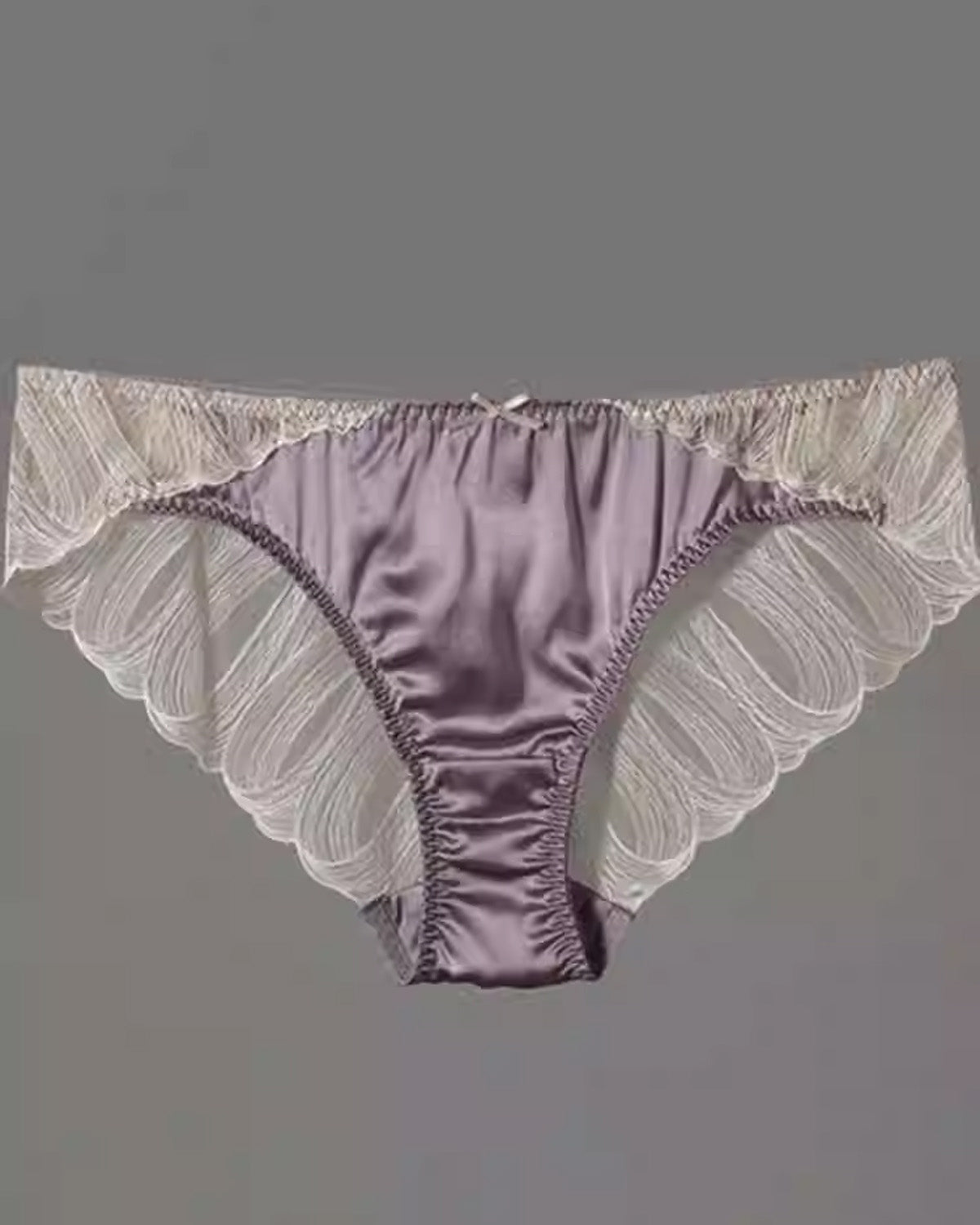 FEELITS SPA26 Mulberry Silk Sheer Lace Brief Panties – Low-Rise, Elegant & Adjustable Fit - FEELITS