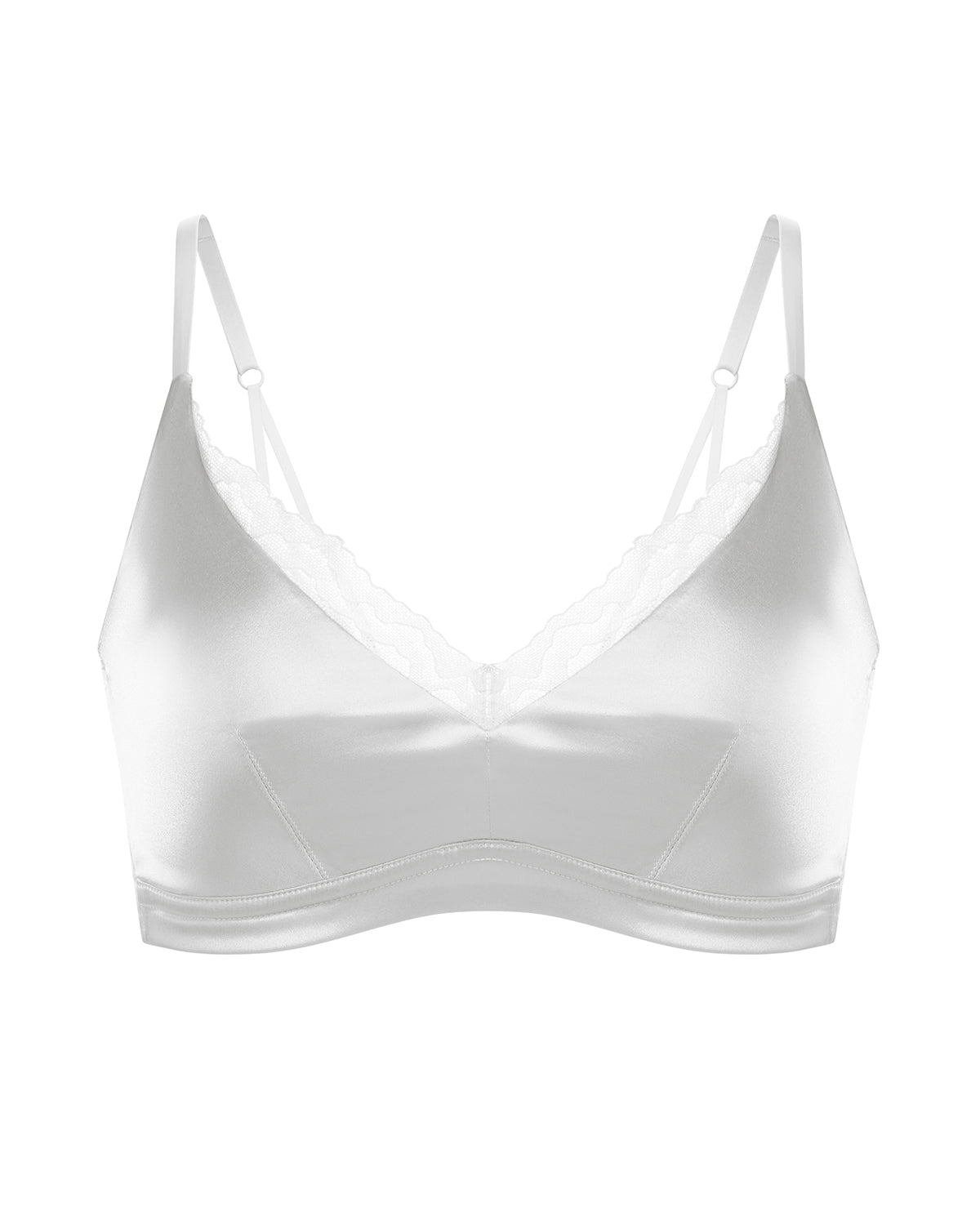 FEELITS BRA07 22 Momme Mulberry Silk Wire-Free Bralette – Full-Coverage Comfort & Adjustable Straps - FEELITS