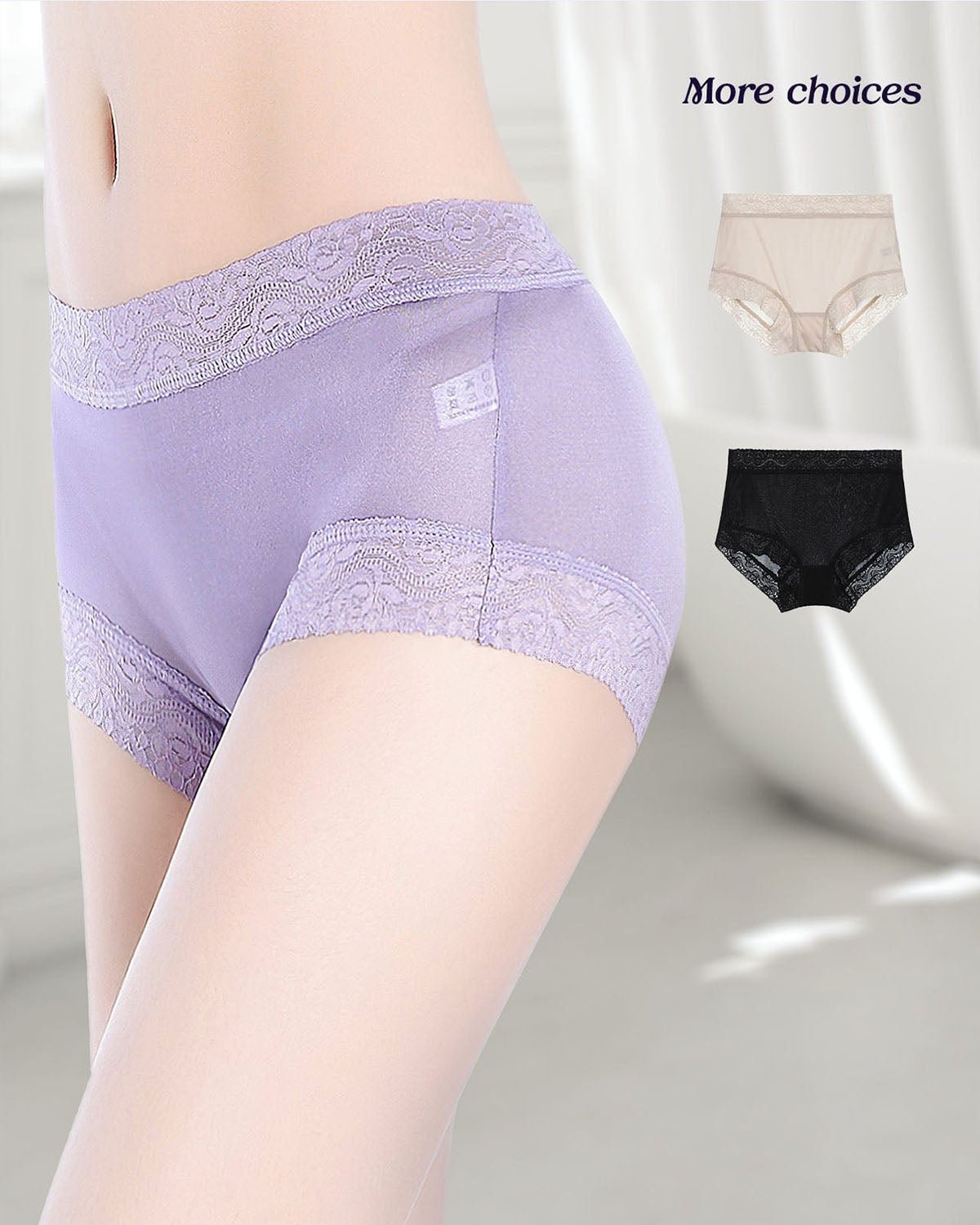 FEELITS KN04 Mid-Waist Knitted Silk Hipster Panties – Everyday Comfort & Smooth Fit - FEELITS