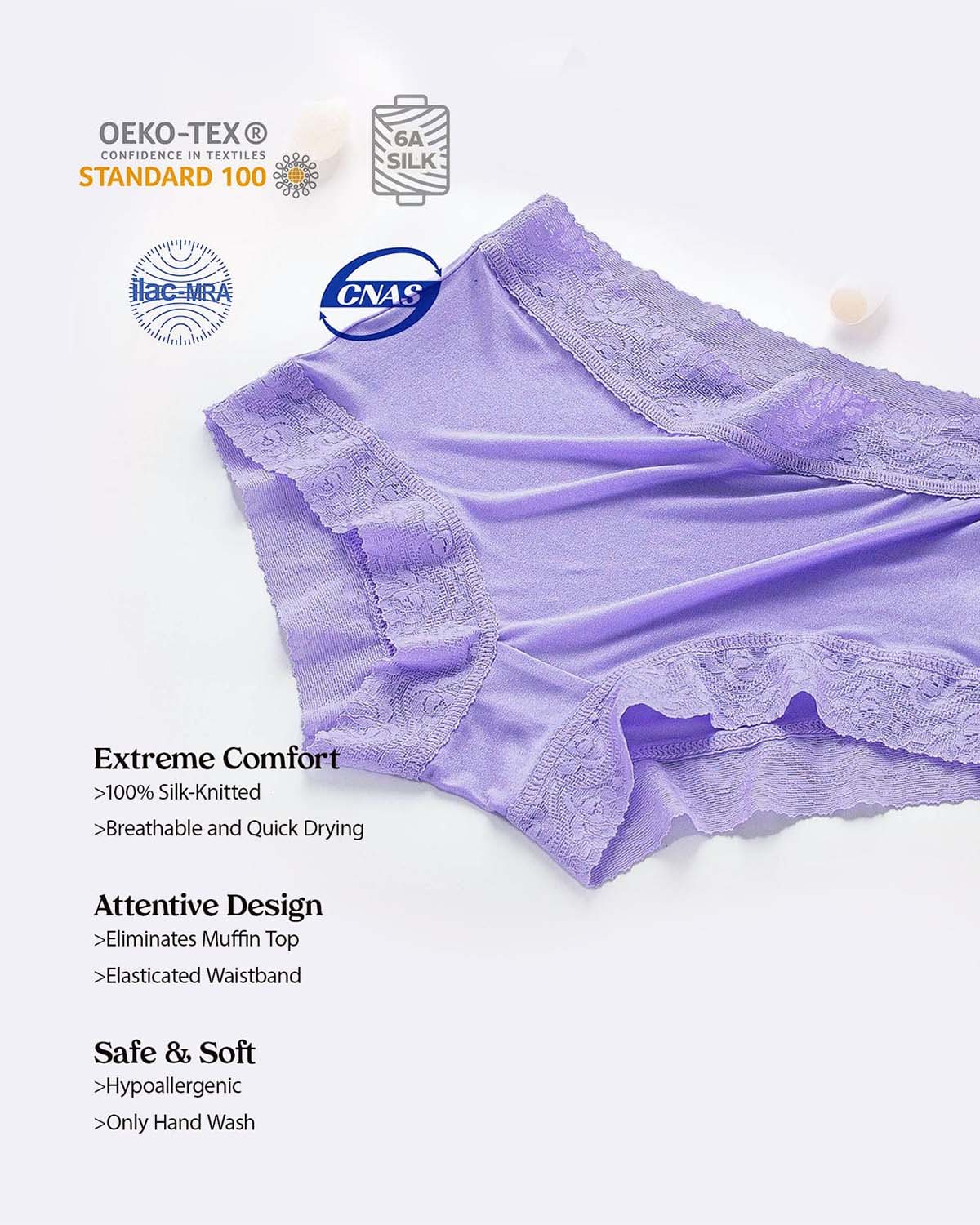 FEELITS KN04 Mid-Waist Knitted Silk Hipster Panties – Everyday Comfort & Smooth Fit - FEELITS