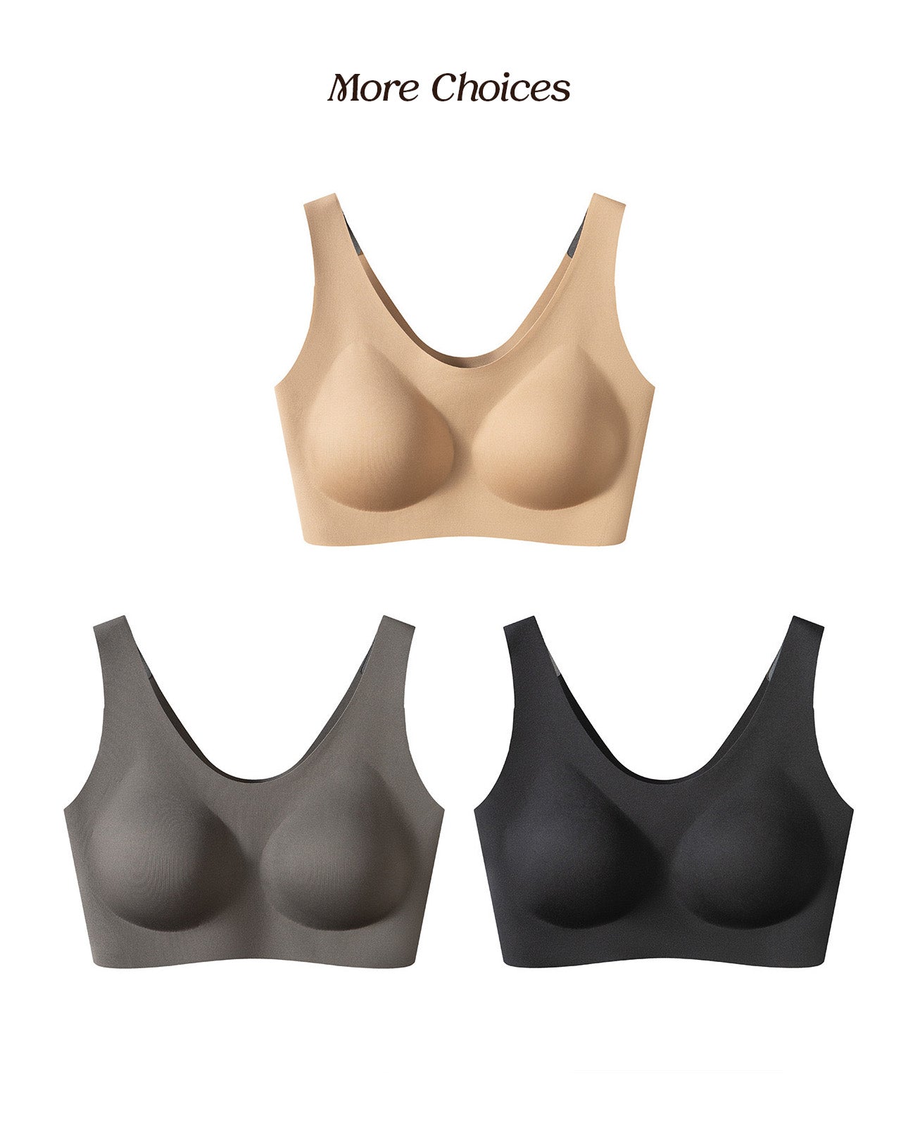 FEELITS BRA01 Women’s Seamless Silk Bralette Bra – Full Coverage, Soft & Zero-Pressure Comfort - FEELITS