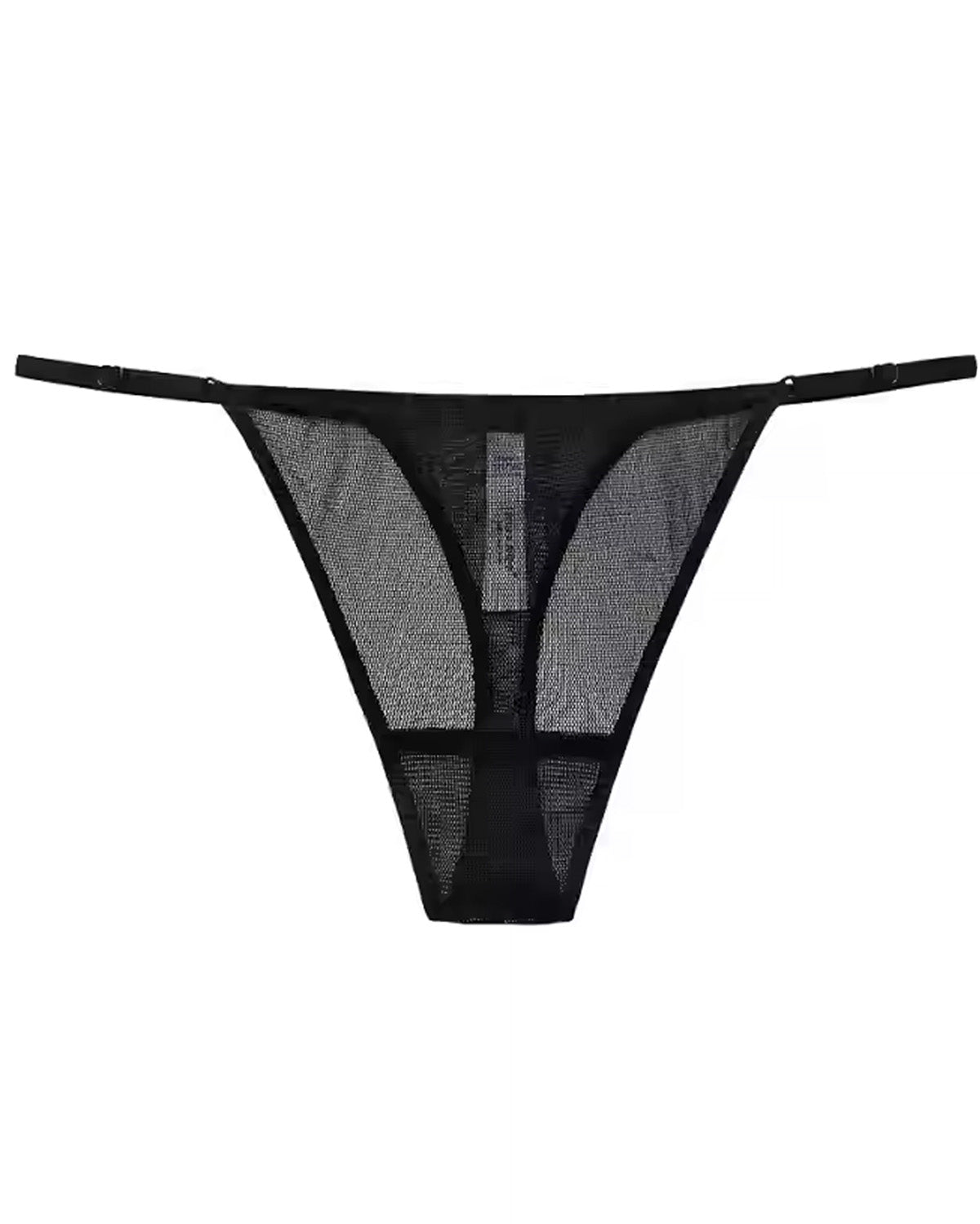 FEELITS SPA24 Mulberry Silk Sheer Mesh Thong for Women – Low-Rise, Adjustable & No-Show Fit - FEELITS