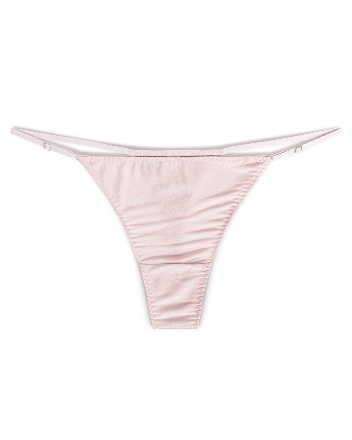 FEELITS SPA04 Seamless Low-Rise Silk G-String – 100% 6A Mulberry Silk, Adjustable Waistband - FEELITS