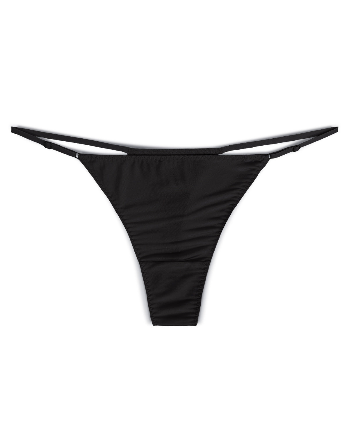 FEELITS SPA04 Seamless Low-Rise Silk G-String – 100% 6A Mulberry Silk, Adjustable Waistband - FEELITS