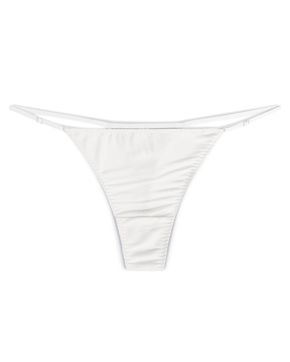 FEELITS SPA04 Seamless Low-Rise Silk G-String – 100% 6A Mulberry Silk, Adjustable Waistband - FEELITS
