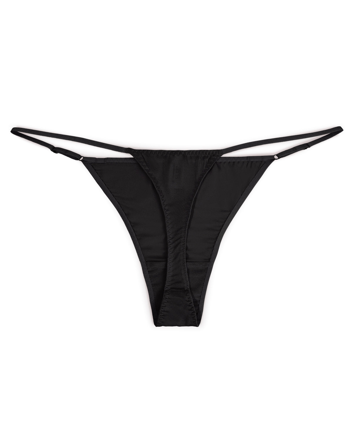 FEELITS SPA04 Seamless Low-Rise Silk G-String – 100% 6A Mulberry Silk, Adjustable Waistband - FEELITS
