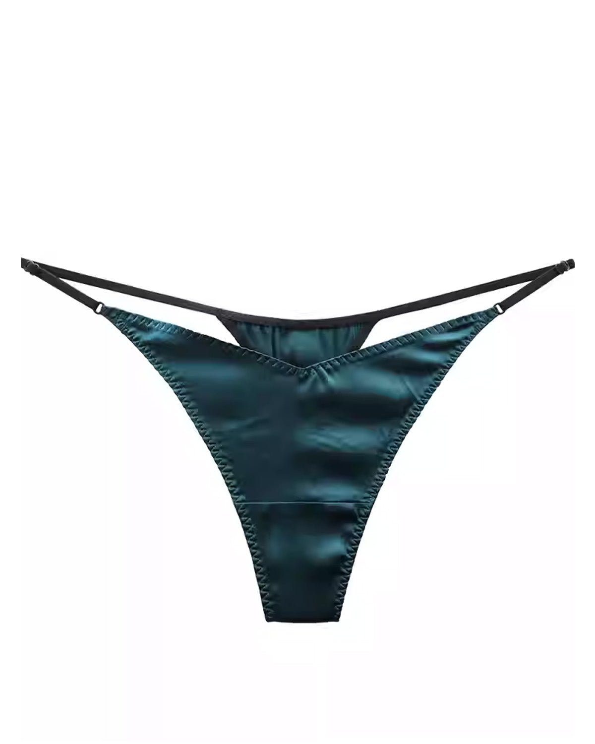 FEELITS SPA02 Mid-Rise Silk Thong Panties – Adjustable Waist & Minimal Luxury - FEELITS